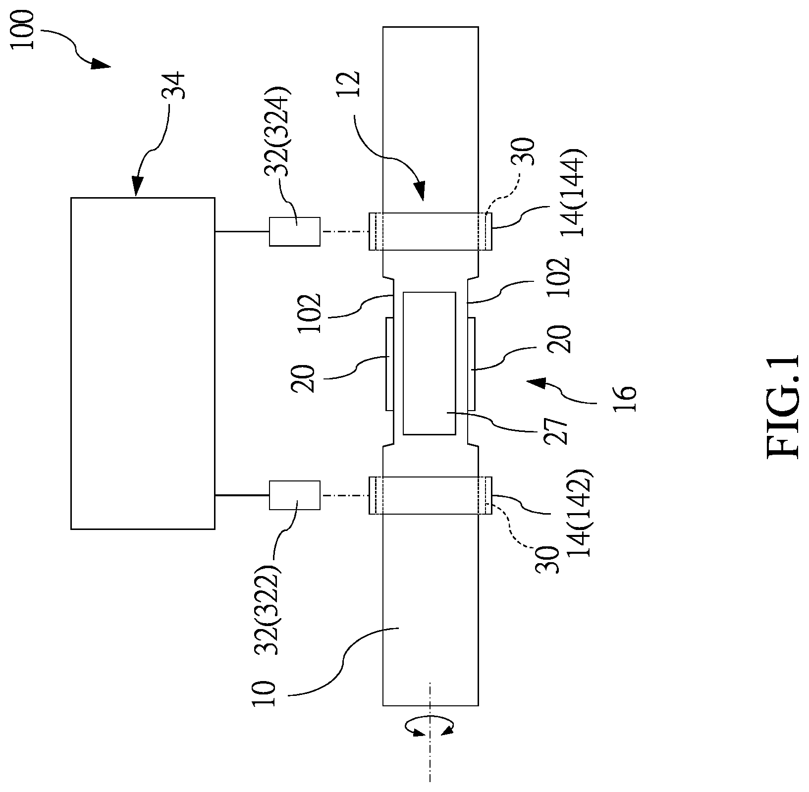 Patent US12613153 — Torque detection device and torque detection assembly — Figure 1