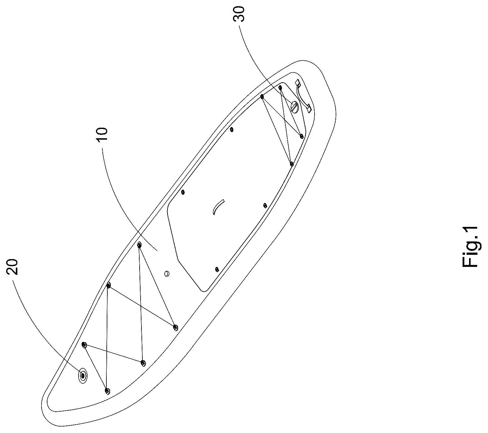 Patent US12613157 — Inflatable water sports apparatus with electronic barometer device — Figure 1