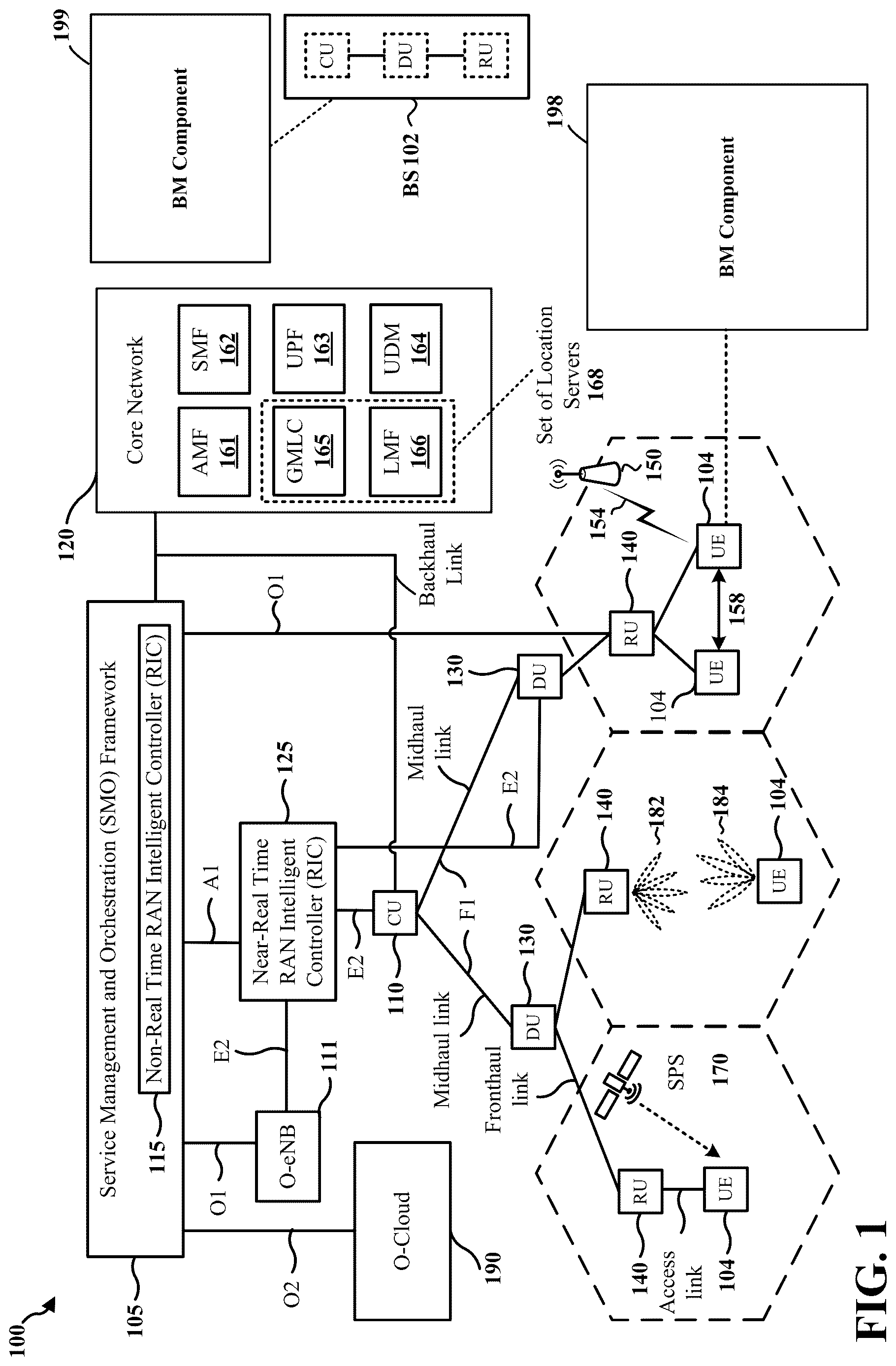 Patent US12613301 — RF map construction via aggregation of multiple sensing ue reports — Figure 1