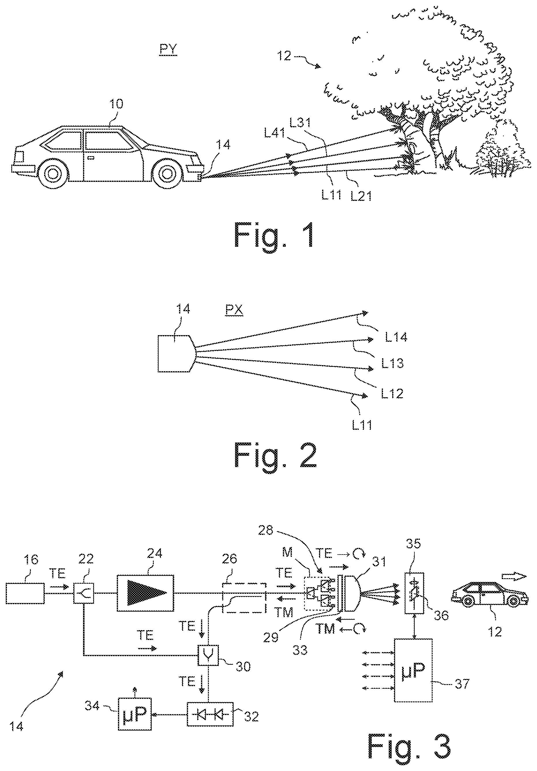 Patent US12613340 — Device for scanning frequency-modulated continuous wave (FMCW) LiDAR range measurement — Figure 1