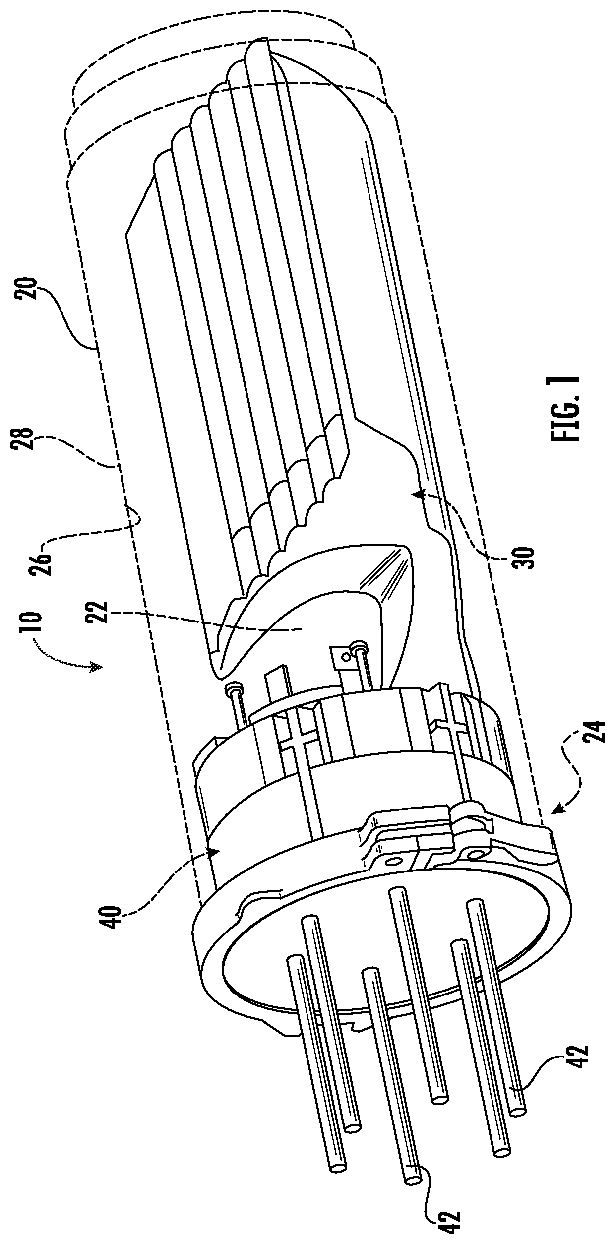 Patent US12613391 — Bracket assembly for fiber optic closures and organizer assemblies — Figure 1