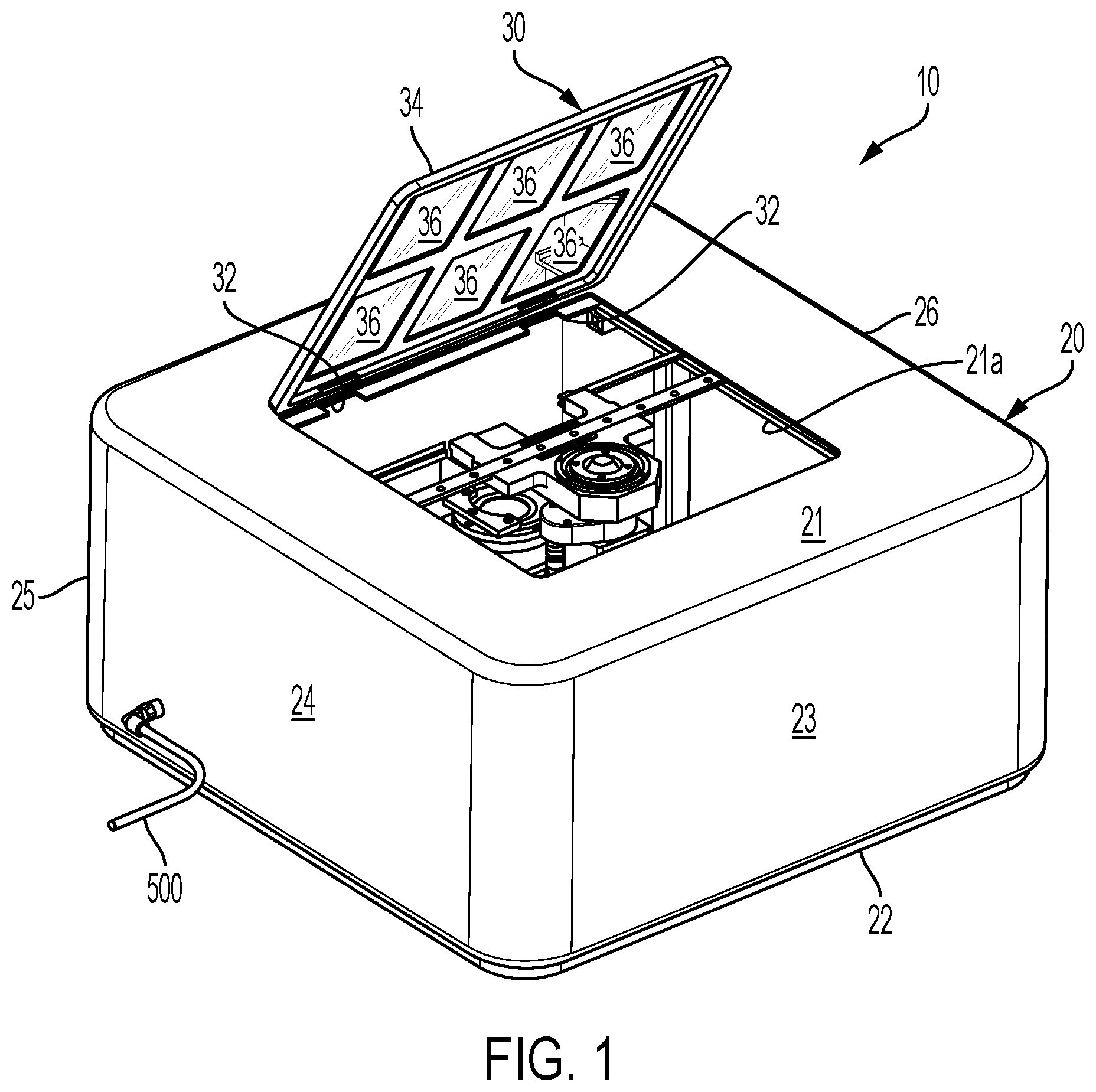 Patent US12613400 — Sealed fluorescence microscope with constant beam path — Figure 1