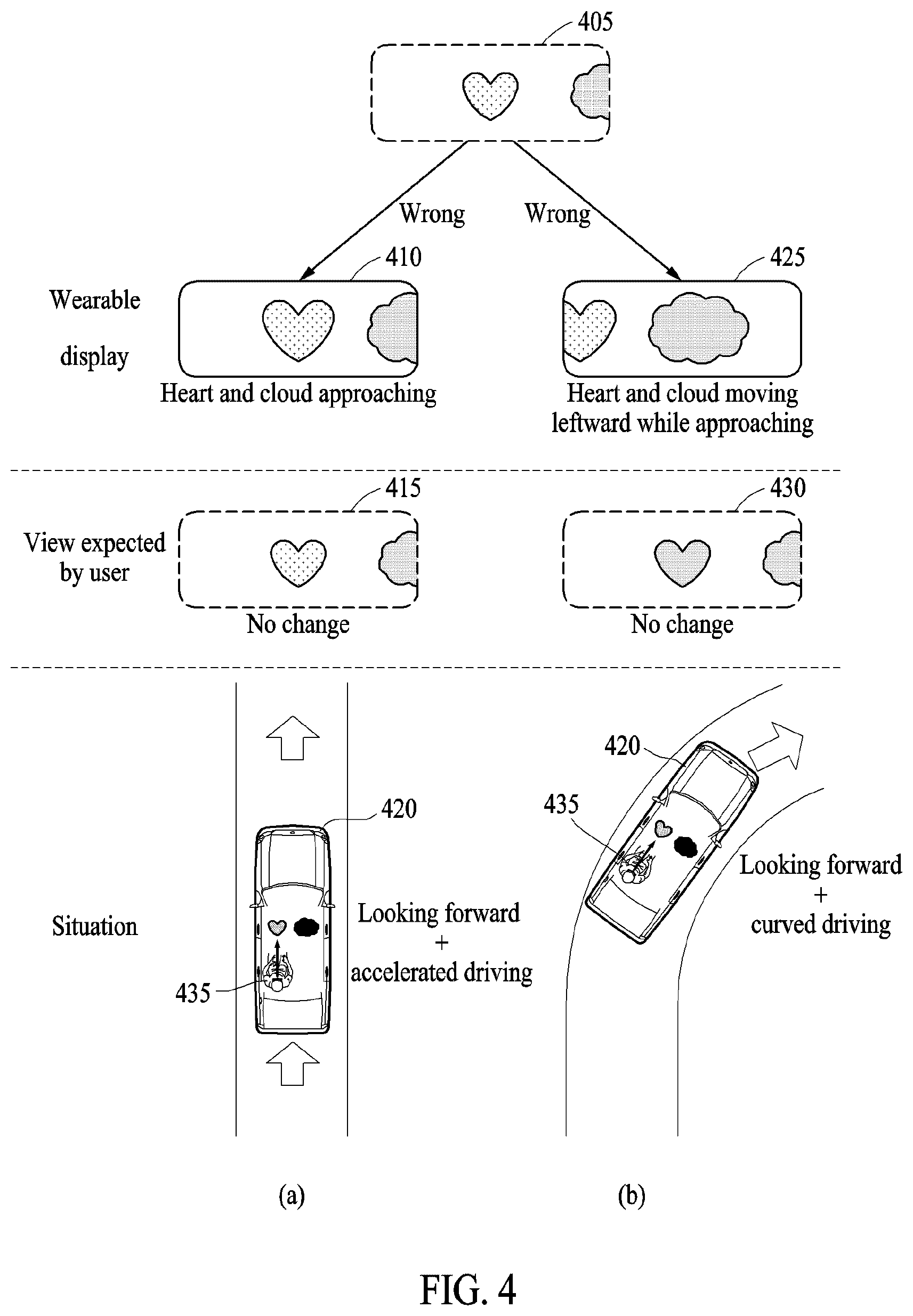 Patent US12613422 Figure 4 – Method for providing augmented reality content in vehicle, and wearable device and electronic device performing the same