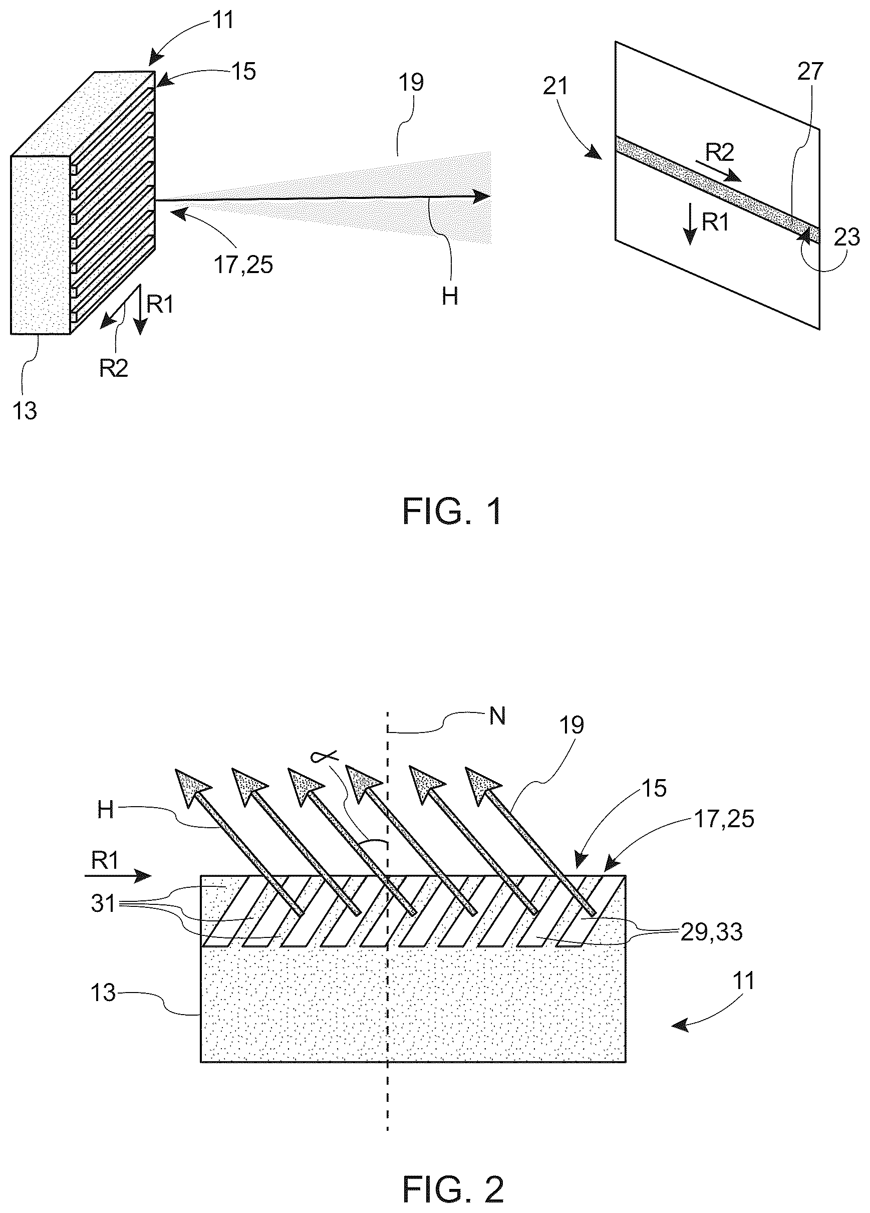 Patent US12613423 — Illumination unit, method for producing an illumination unit, converter element for an optoelectronic component, radiation source including an LED and a converter element, outcoupling structure, and optoelectronic device — Figure 1