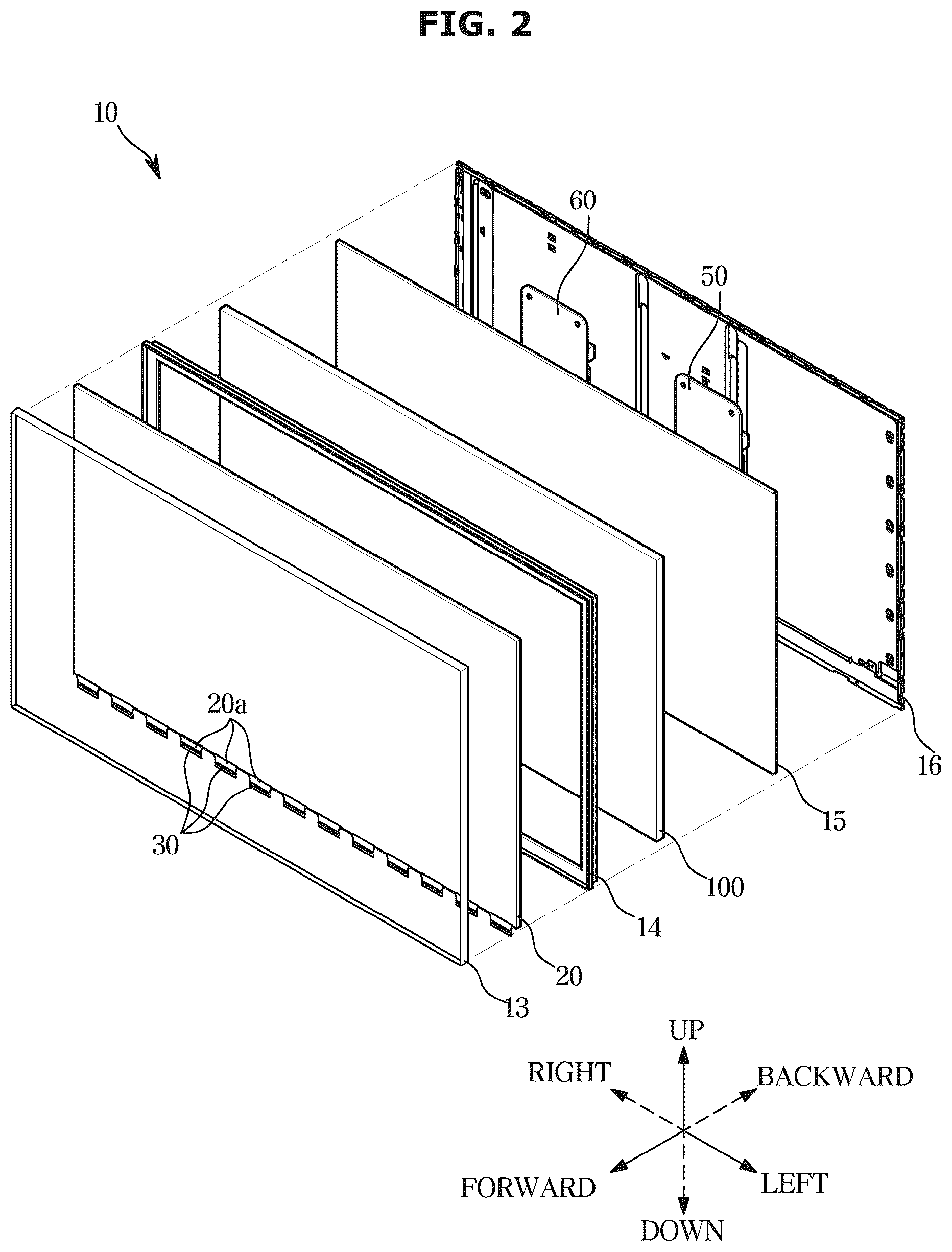 Patent US12613442 Figure 2 – Connector, printed circuit board mounting the connector, and display apparatus including the same