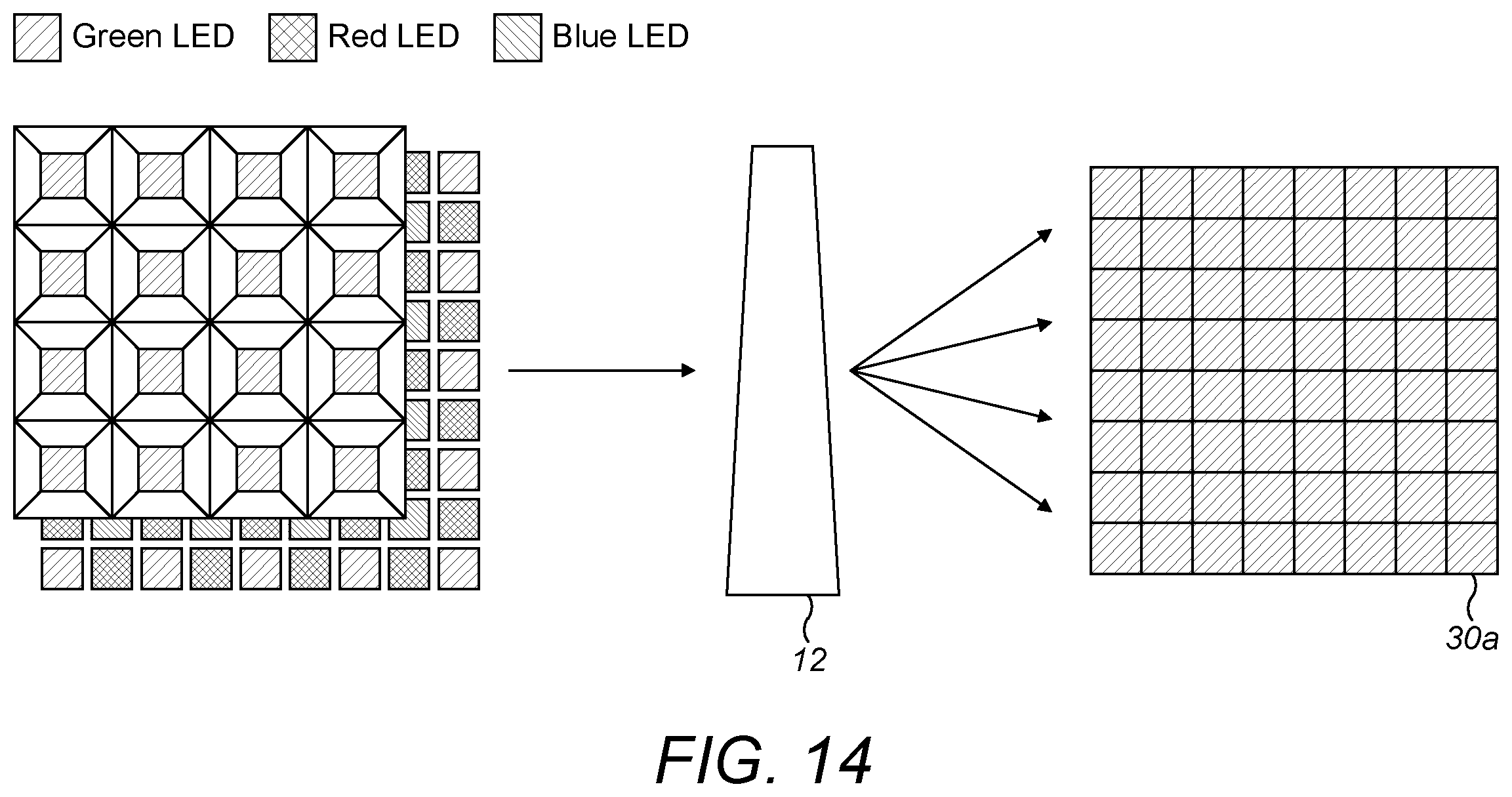 Patent US12613458 Figure 15 – LED illuminated projector