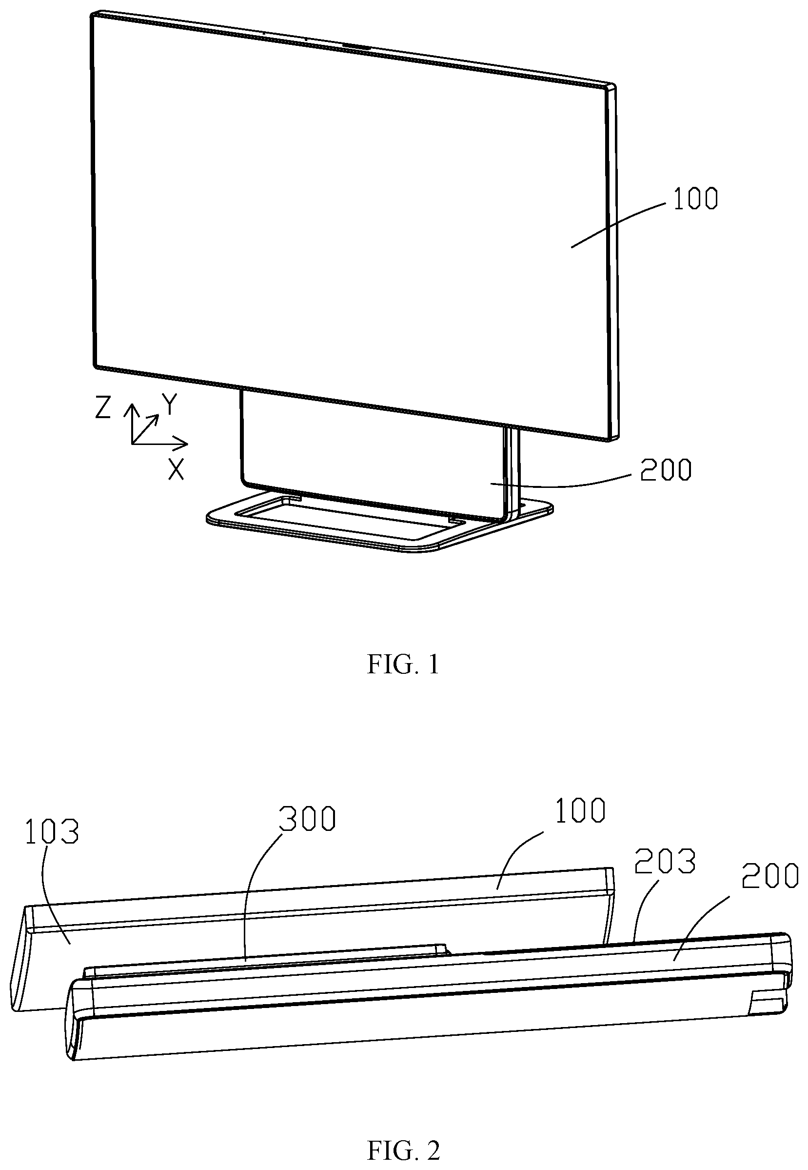 Patent US12613547 — Electronic apparatus with slide-and-rotate hinge having height-actuated lock — Figure 1