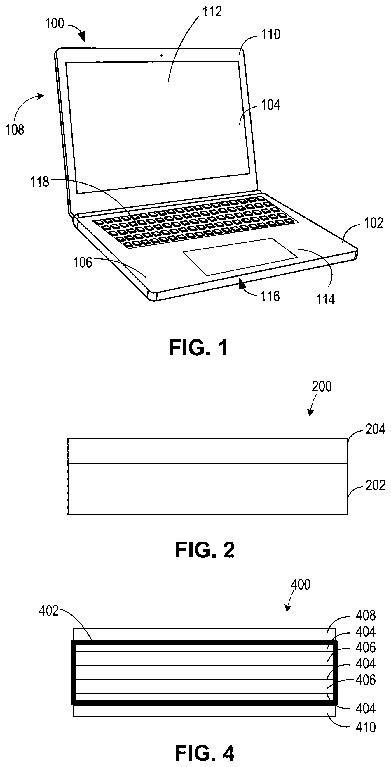 Patent US12613548 Figure 1 – Composite materials for electronic device chassis and related methods