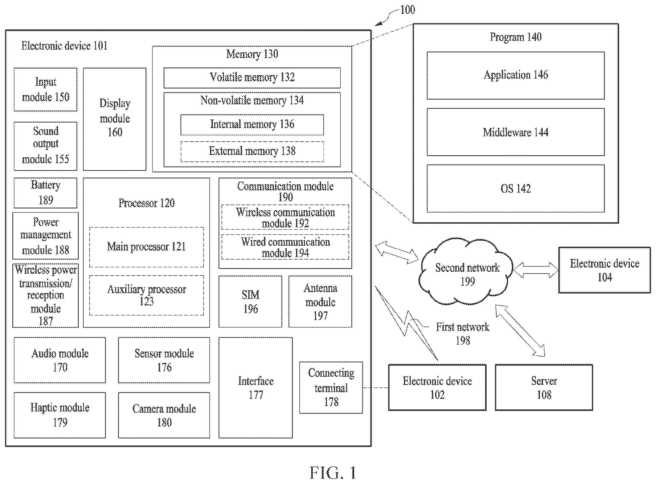 Patent US12613549 — Hinge assembly and electronic device including the same — Figure 1