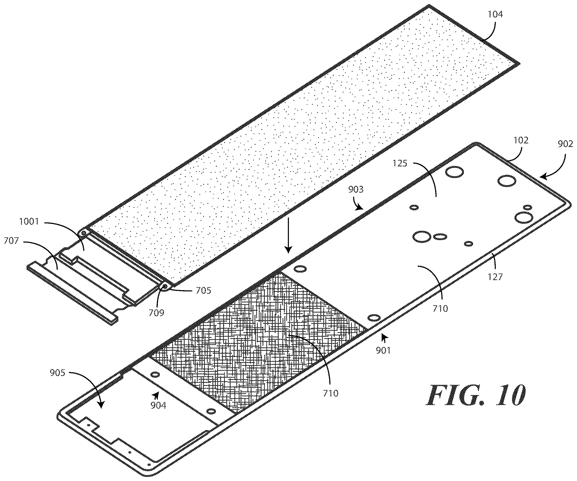 Patent US12613550 Figure 7 – Electronic devices with translating flexible displays and corresponding methods for managing display position as a function of content presentation