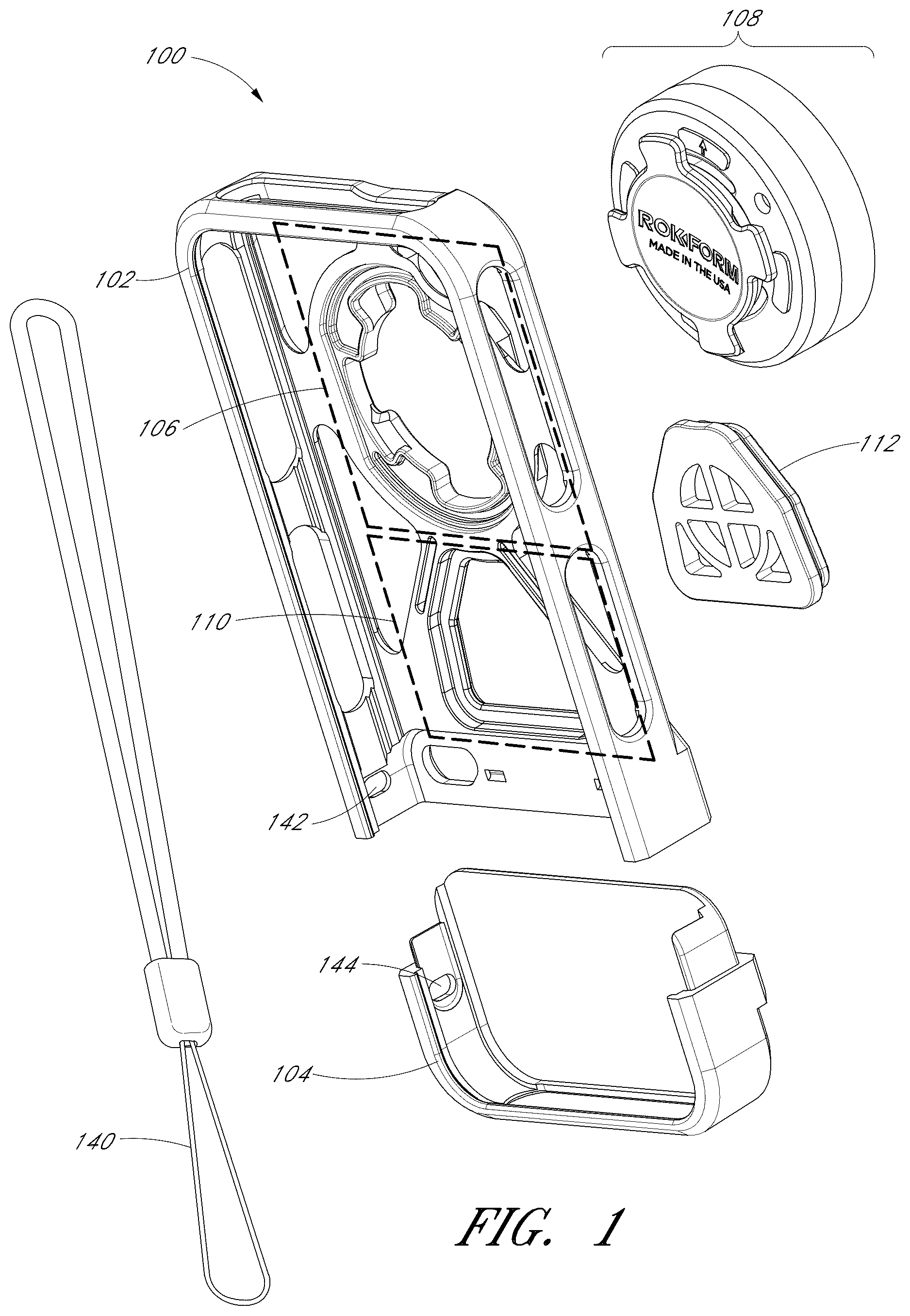 Patent US12613557 — Case and mount system for handheld electronic device — Figure 1