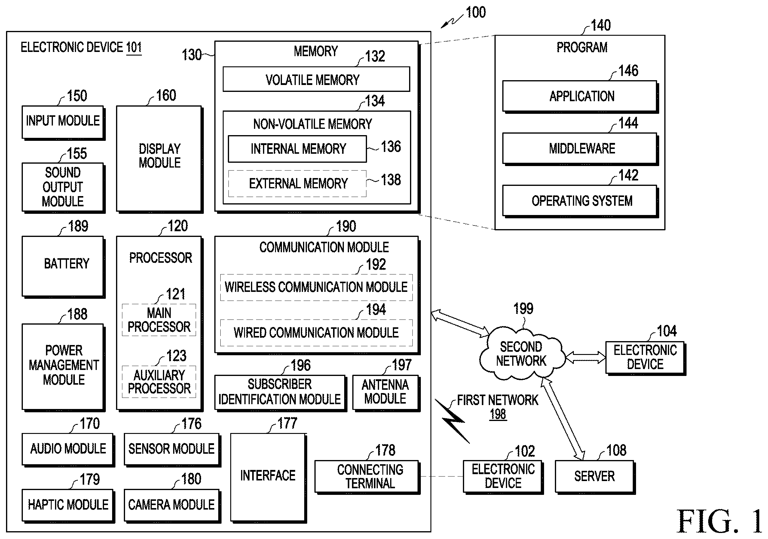 Patent US12613560 Figure 1 – Electronic apparatus including microphone and control method therefor
