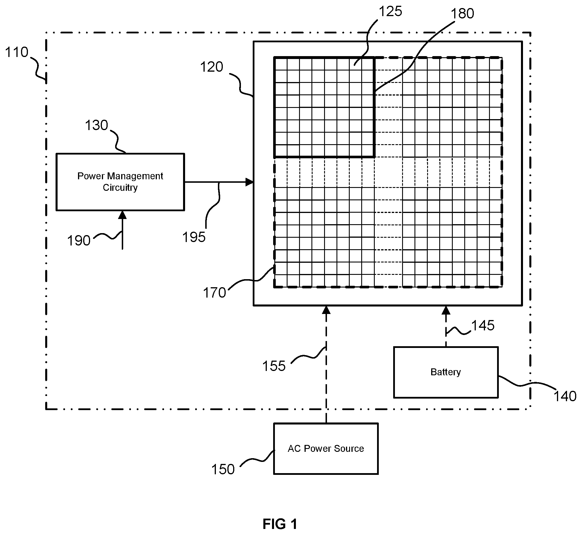 Patent US12613565 Figure 1 – Controlling a power consumption of circuitry