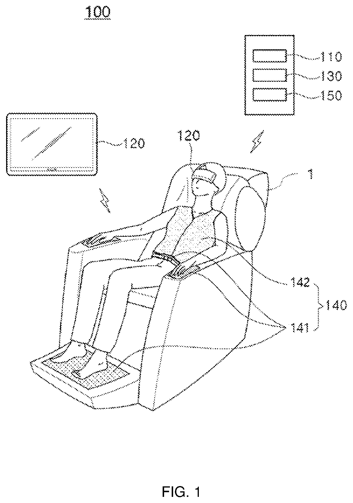 Patent US12613569 — System and method for providing virtual reality contents for relaxation training to stabilize psychological state of user — Figure 1
