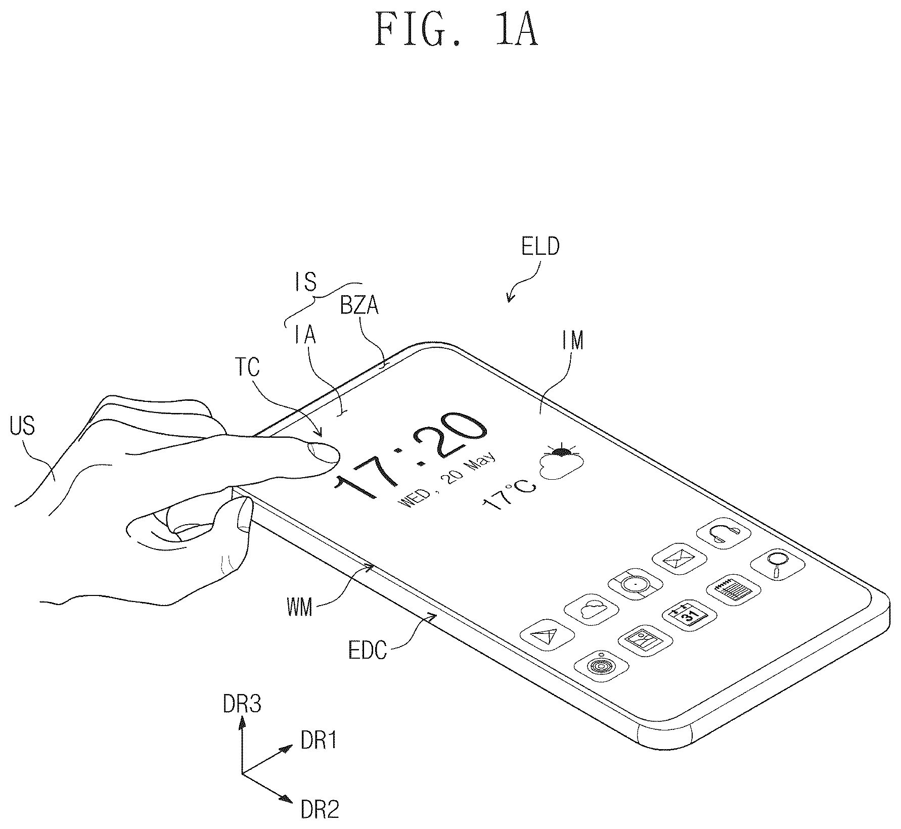 Patent US12613602 Figure 1 – Display device