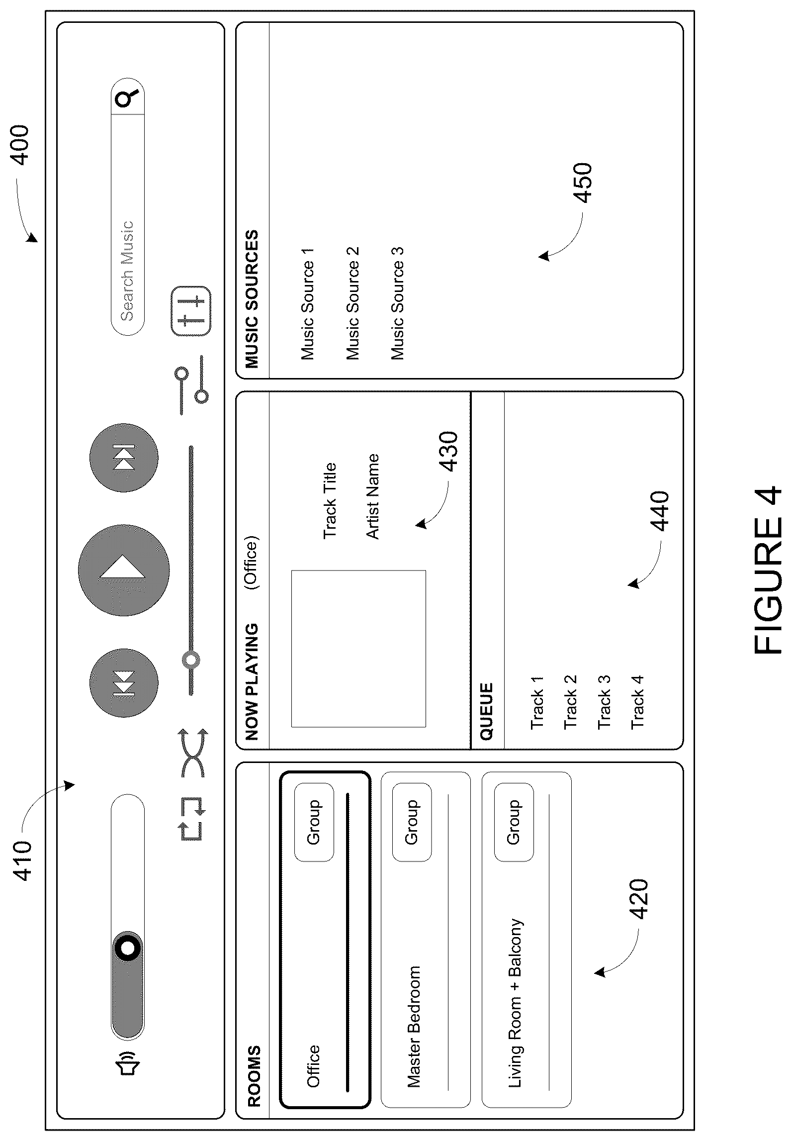 Patent US12613614 Figure 3 – Social playback queues
