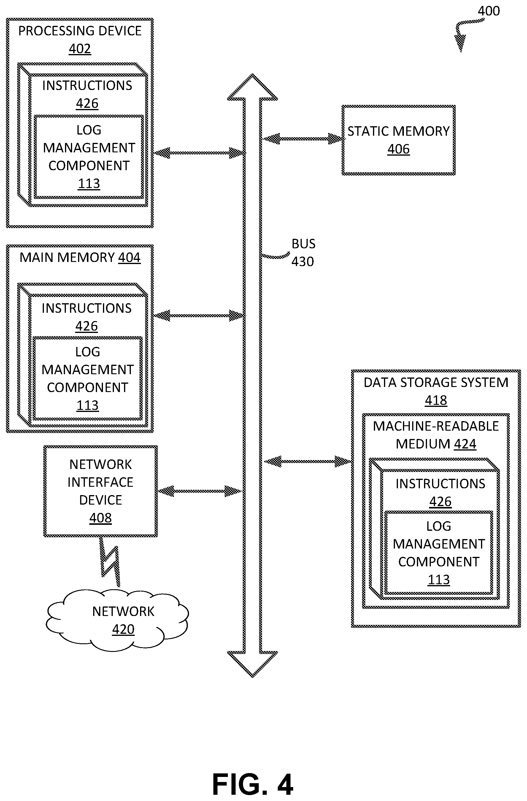 Patent US12613654 Figure 5 – Aggregating log data to a redundant die of a memory sub-system