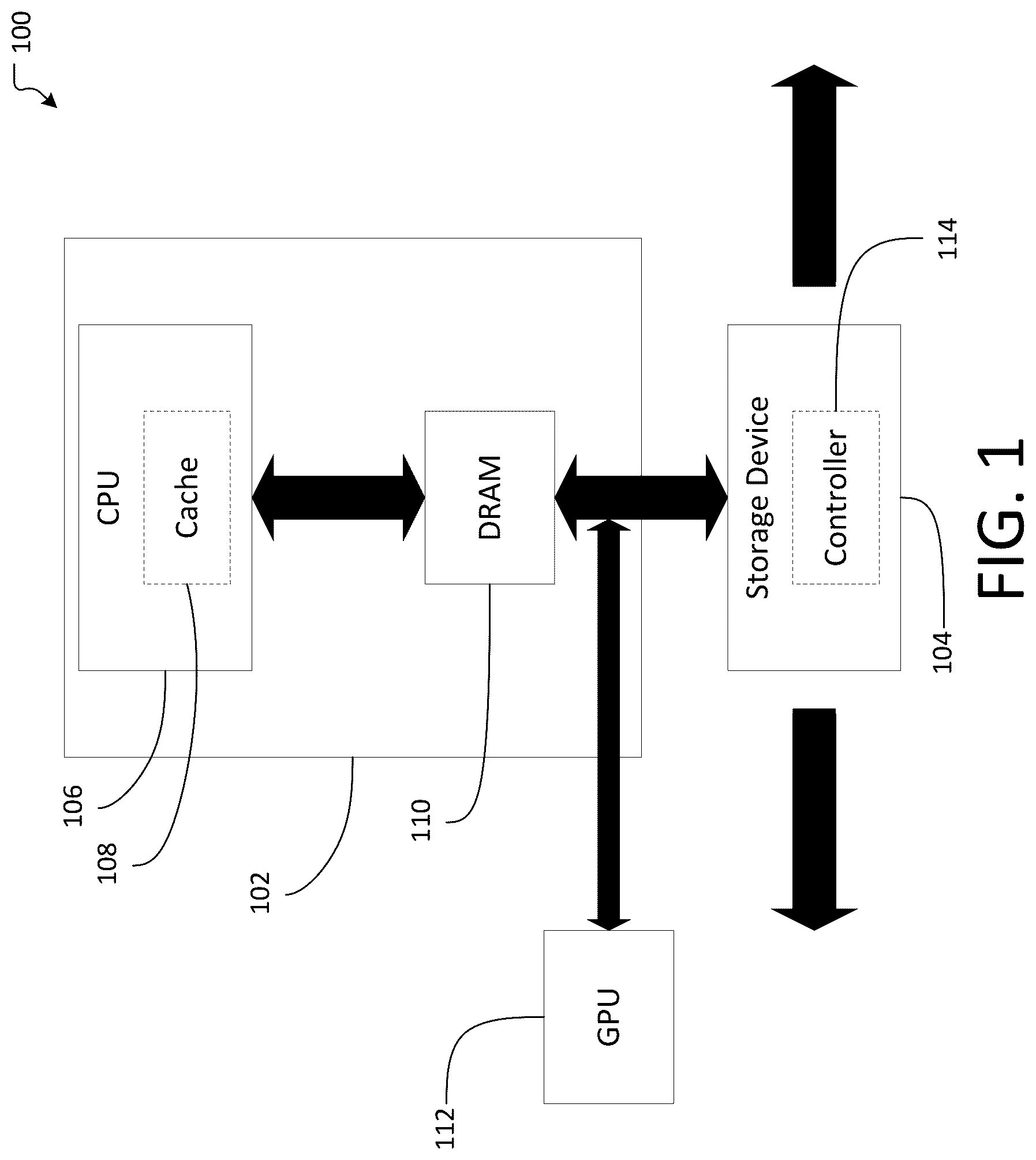 Patent US12613745 Figure 1 – System for using always in-memory data structures in a heterogeneous memory pool