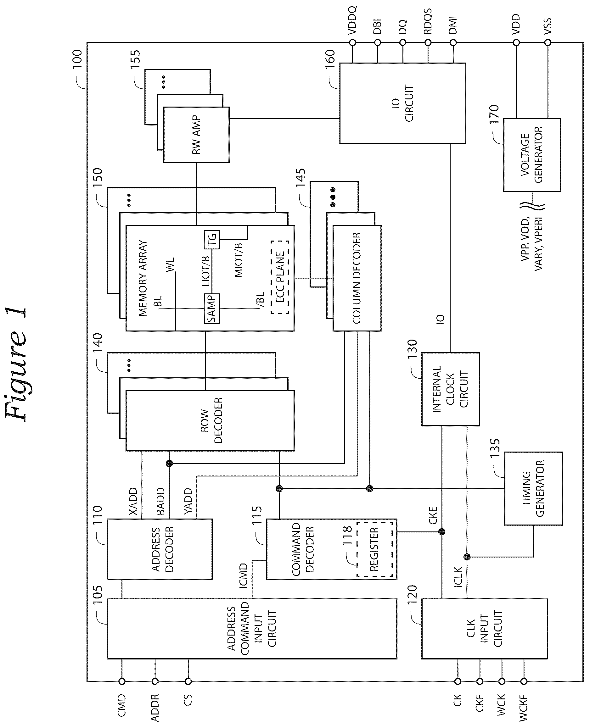 Patent US12613770 — Semiconductor device with user defined operations and associated methods and systems — Figure 1