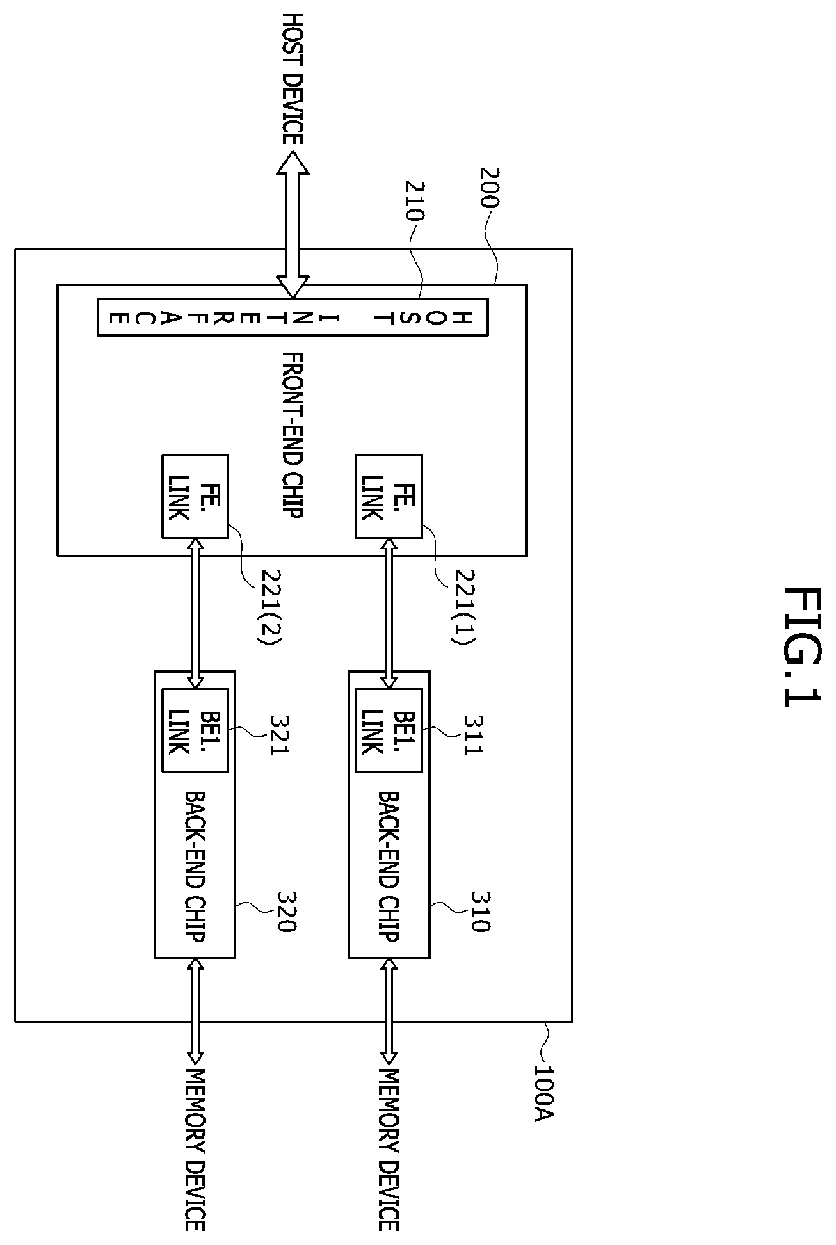 Patent US12613814 Figure 1 – Devices using chiplet based storage architectures