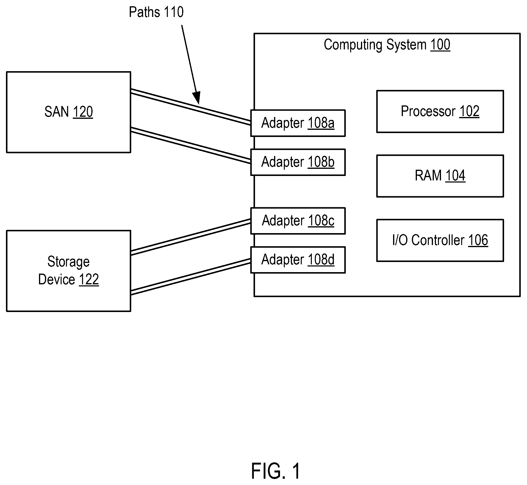 Patent US12613819 — System steering for an I/O sustainability target — Figure 1