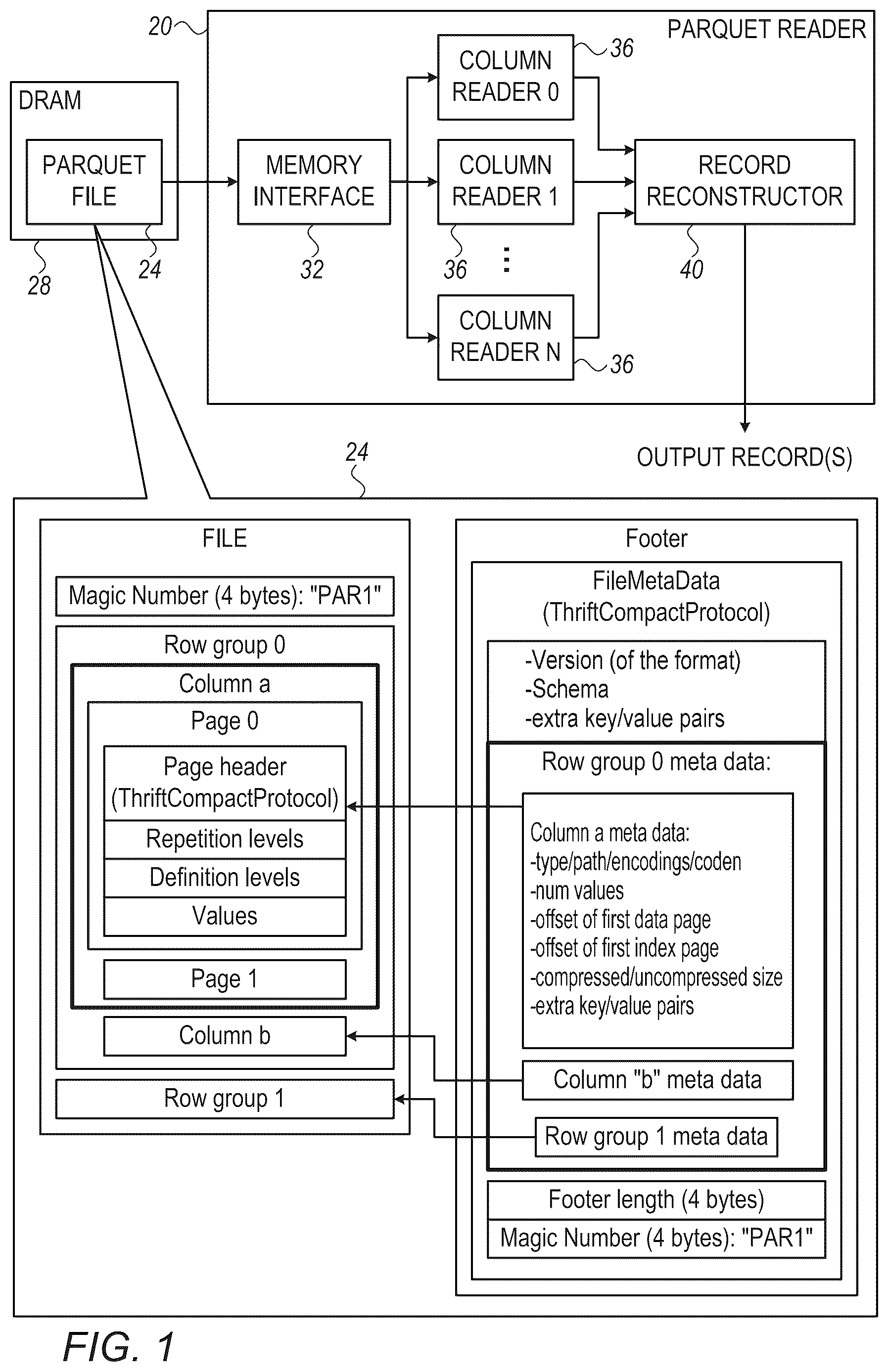 Patent US12613835 — Hardware-implemented file reader — Figure 1