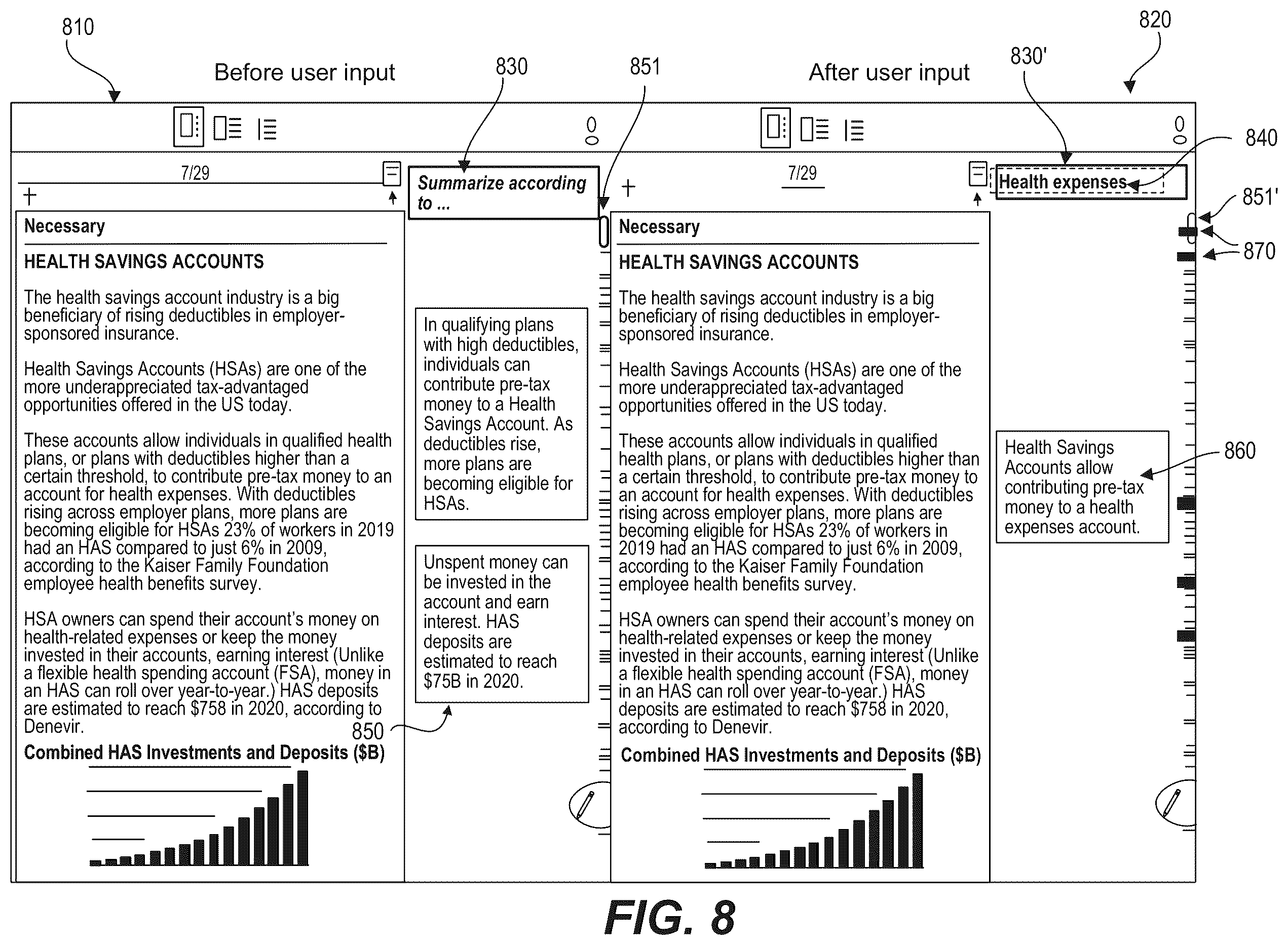 Patent US12613900 Figure 8 – Document summarizer
