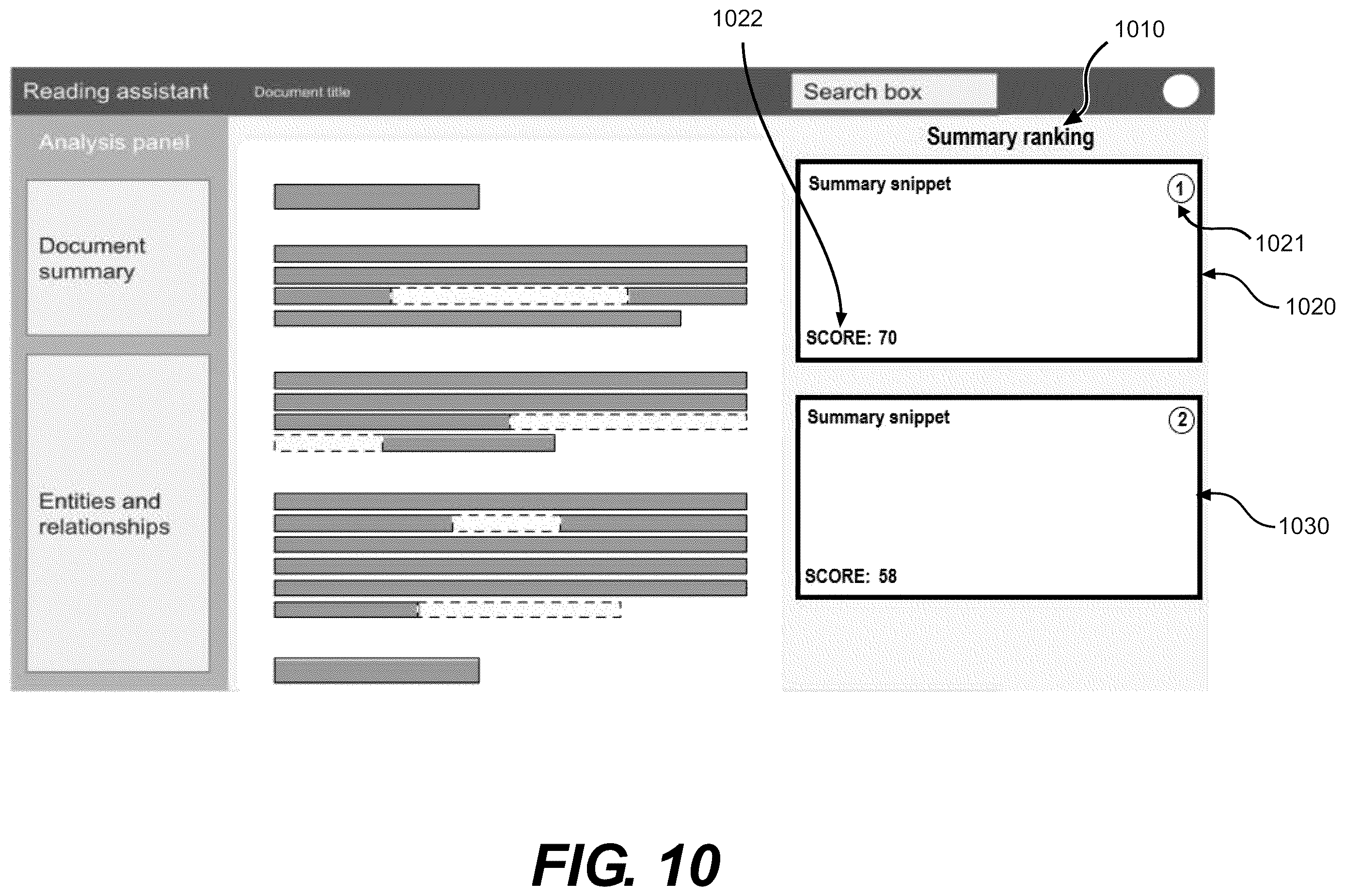 Patent US12613900 Figure 10 – Document summarizer
