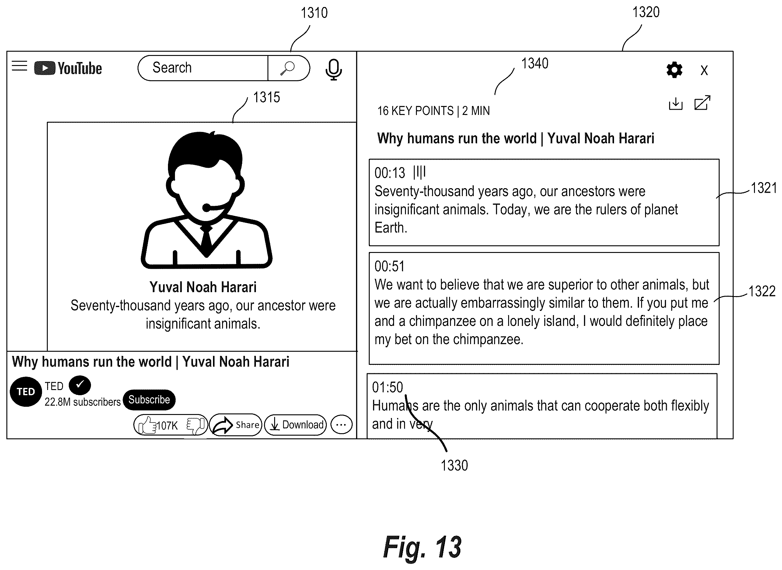 Patent US12613900 Figure 13 – Document summarizer