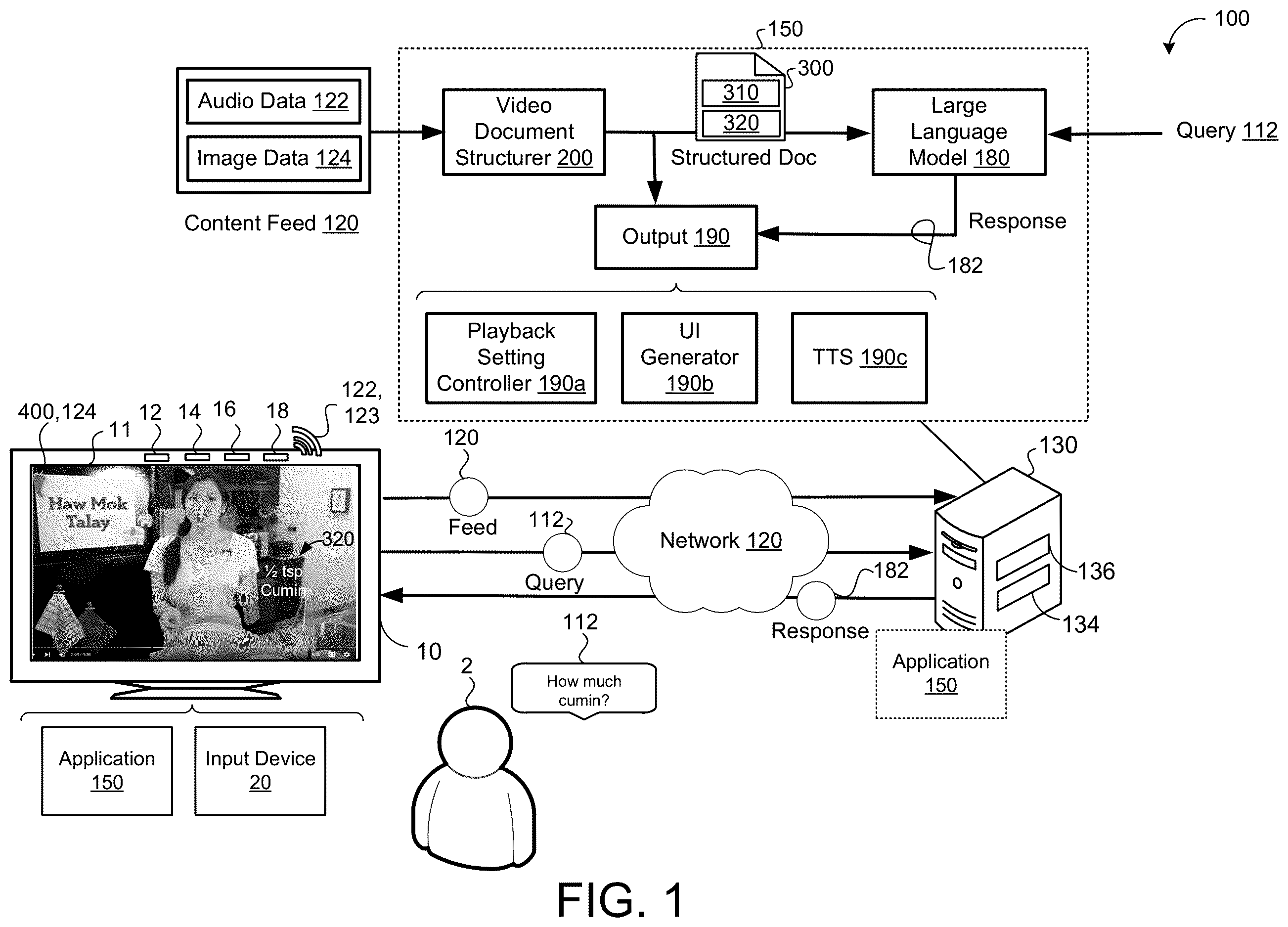 Patent US12613915 Figure 1 – Structured video documents