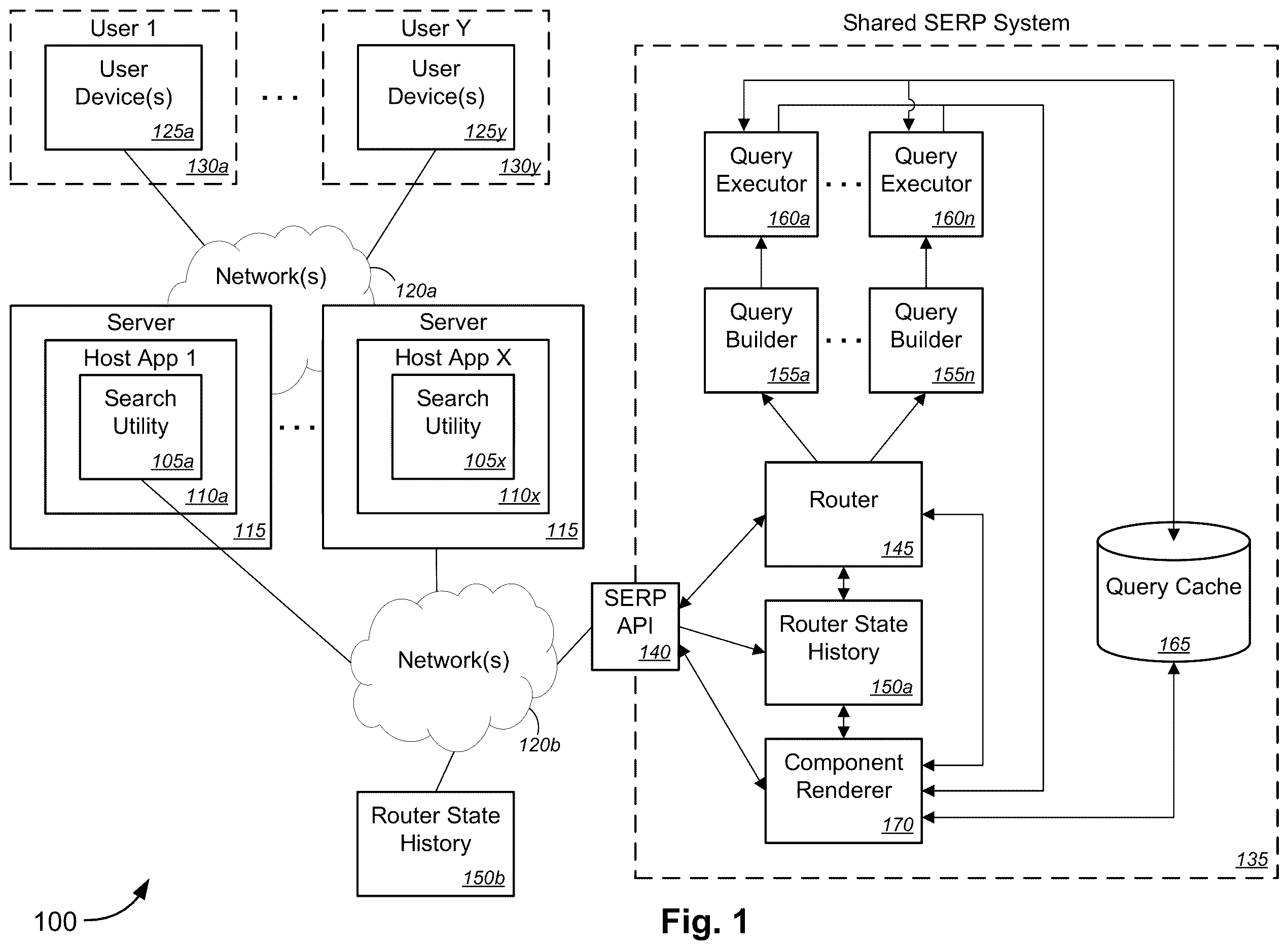 Patent US12613931 — Adaptable embedded search engine functionality — Figure 1
