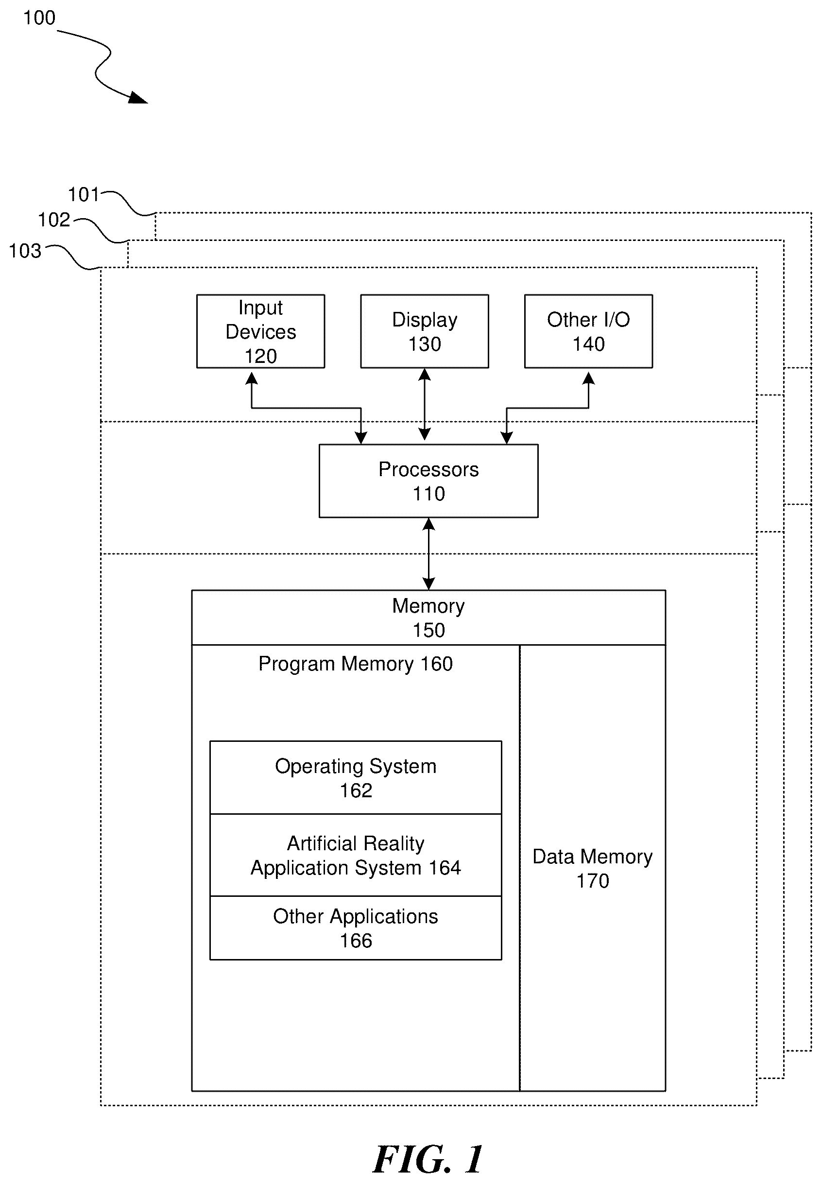 Patent US12613938 Figure 1 – Artificial reality application lifecycle