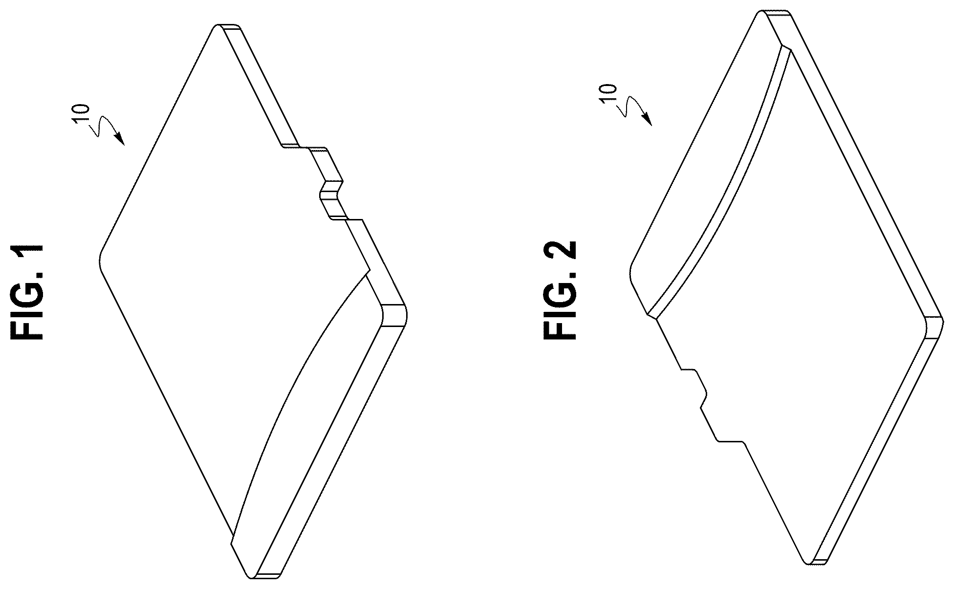 Patent US12614047 Figure 1 – Removable memory card with efficient card lock mechanism, XY ratios, anti-reverse insertion feature, pullout feature, and pads layout