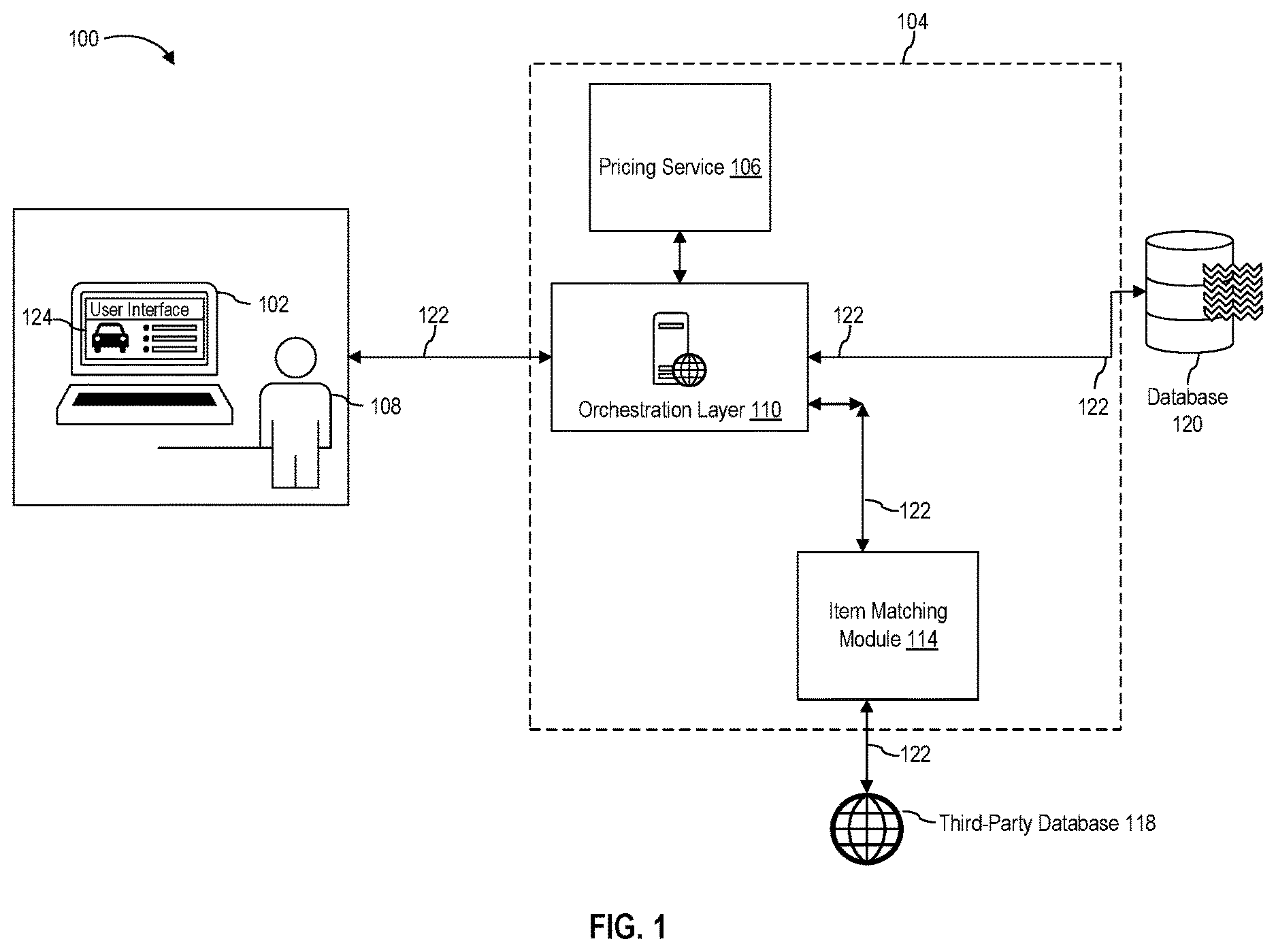 Patent US12614221 — System and methods for determining enhanced counters based on integrating merchant profiles — Figure 1