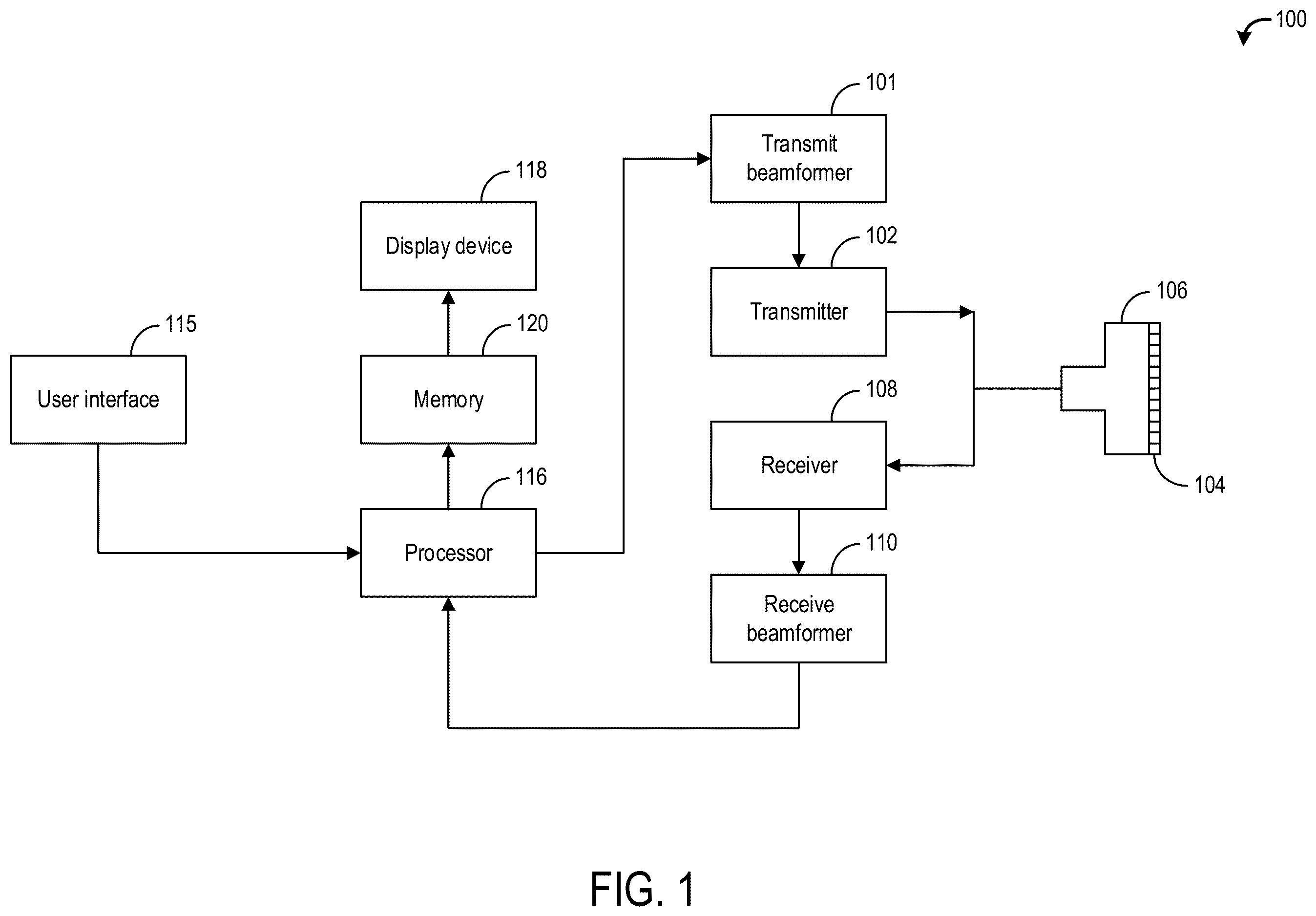 Patent US12614257 — Systems and methods for clutter artifact removal using a data-driven model trained on images formed using a lower clutter image sequence and a higher clutter image sequence generated by an artifact overlay on the lower clutter image sequence — Figure 1
