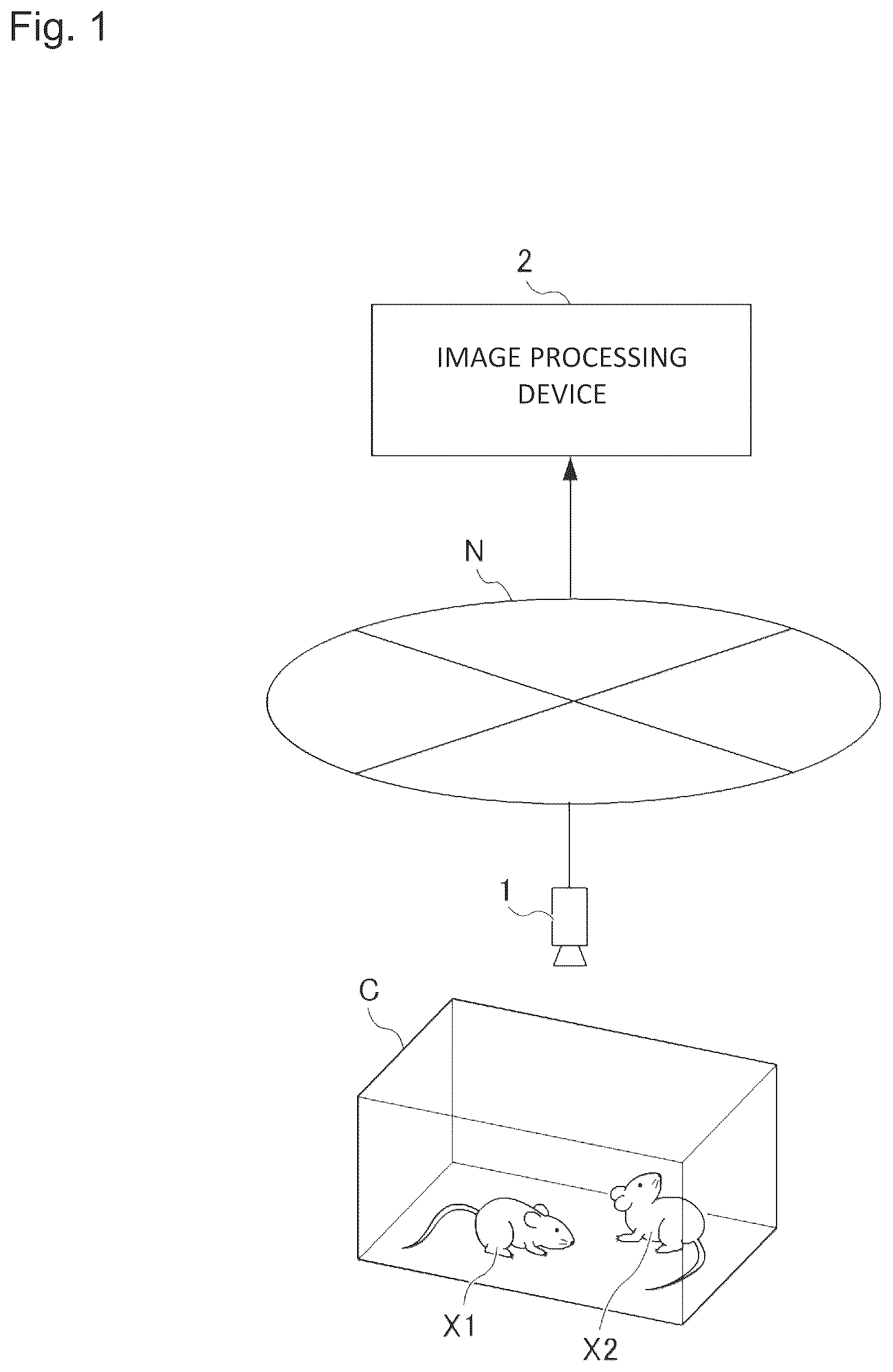 Patent US12614294 — Information processing device for identifying individual animals and activities in using body part extraction — Figure 1