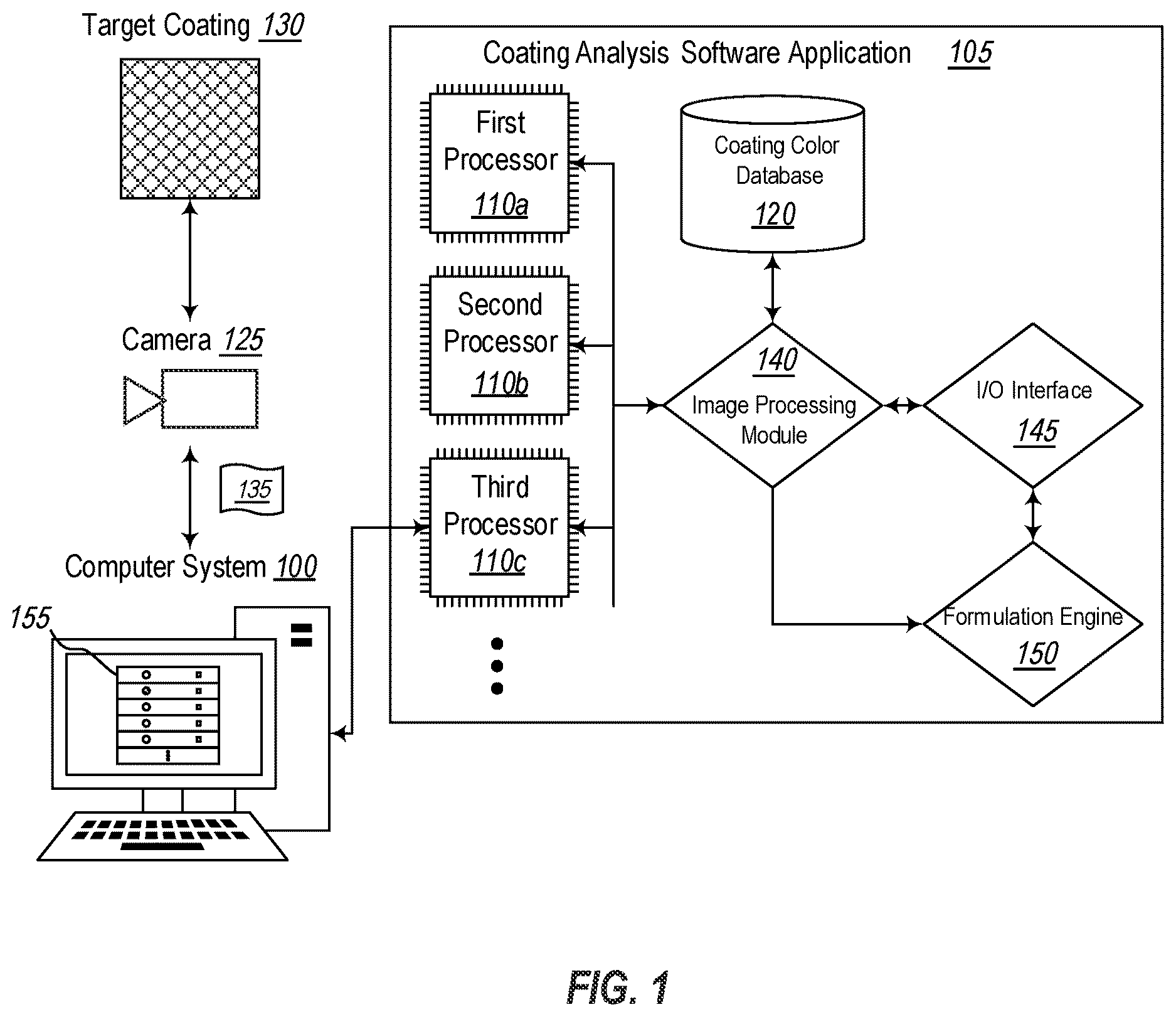 Patent US12614312 — Systems, methods, and interfaces for comparing complex coating mixtures with sparkle color — Figure 1