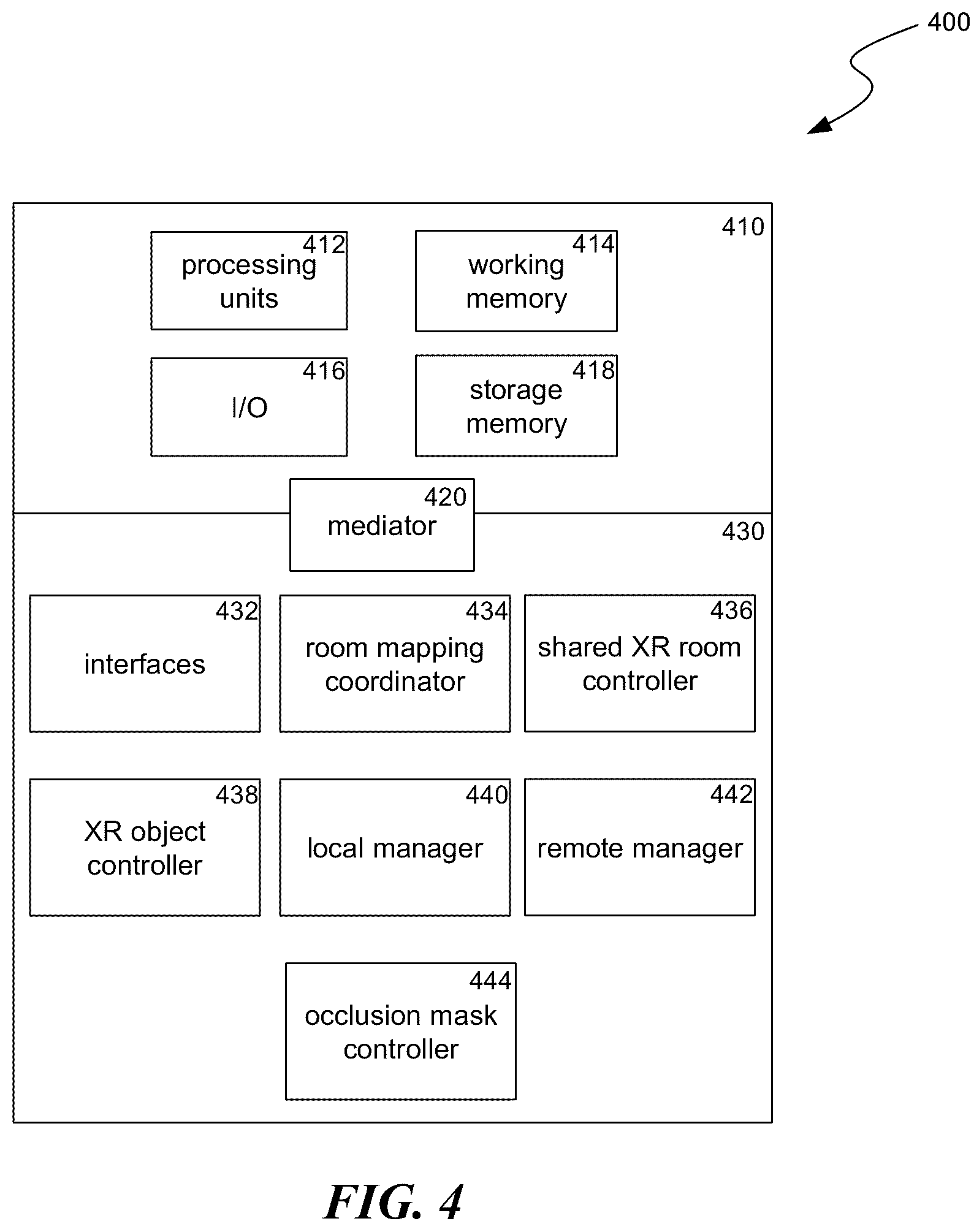 Patent US12614355 Figure 6 – Mapping a real-world room for a shared artificial reality environment