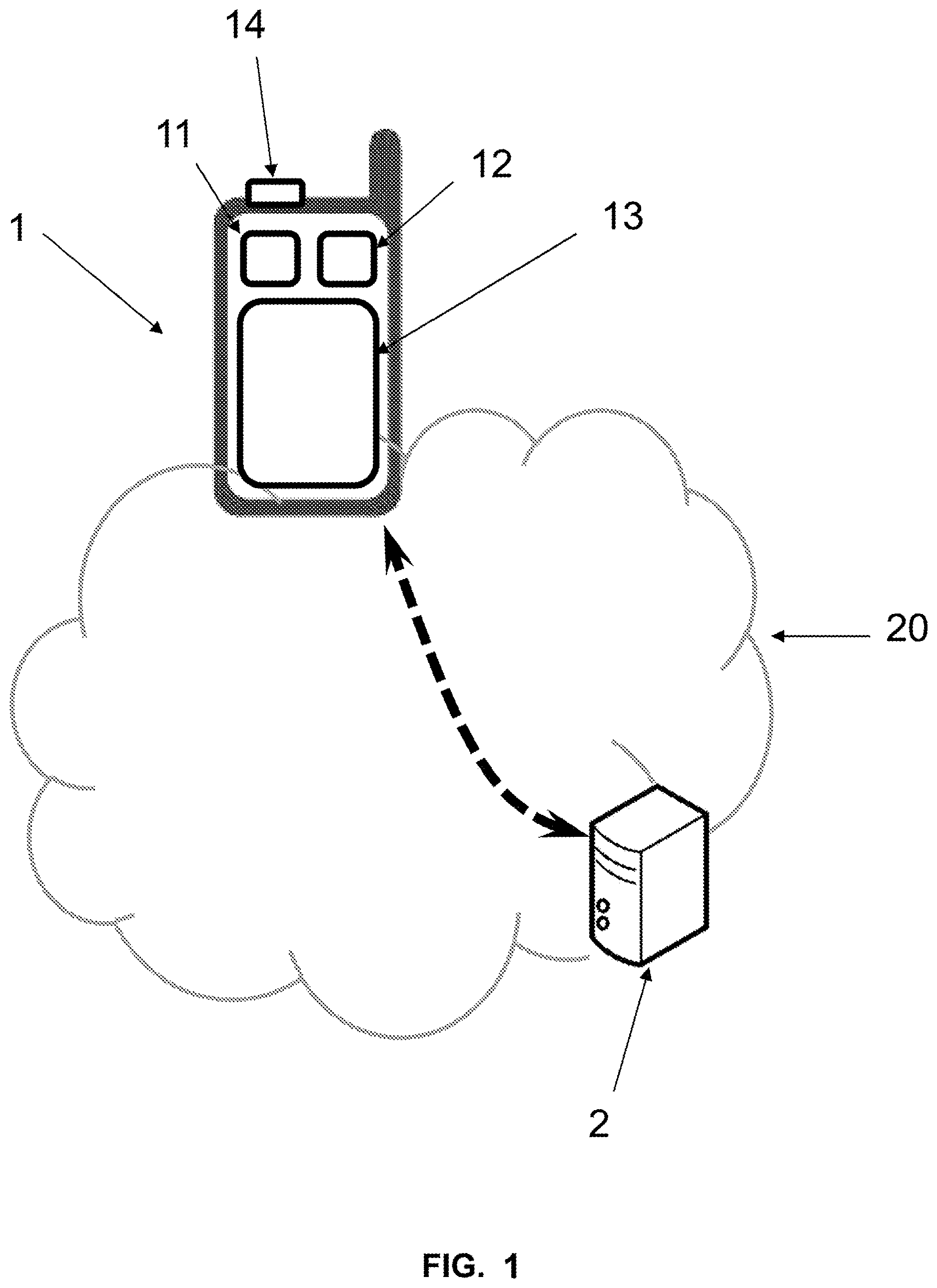 Patent US12614402 Figure 1 – Method for performing a service with an application when scanning an optical tag