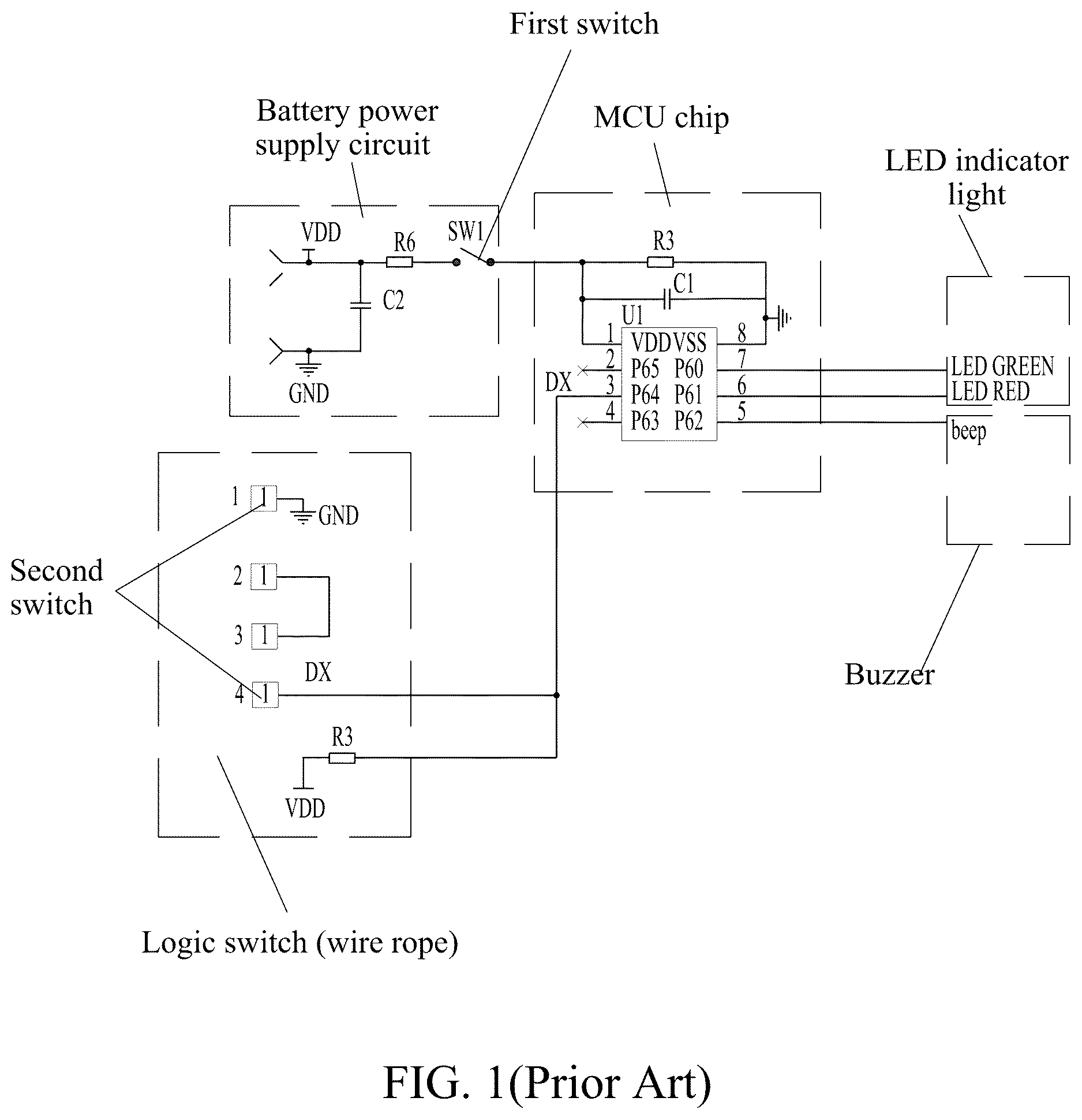 Patent US12614435 Figure 1 – Rope-type anti-theft device and alarm elimination method thereof