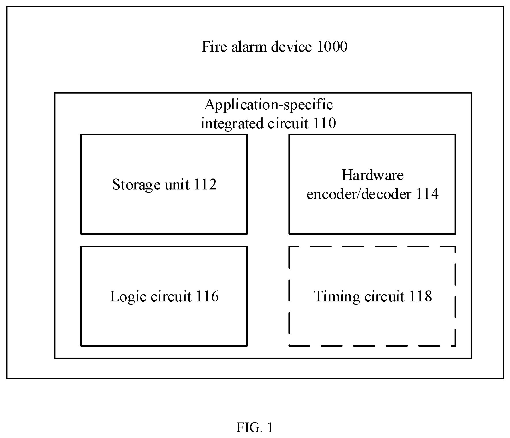 Patent US12614437 — Fire alarm device and system — Figure 1