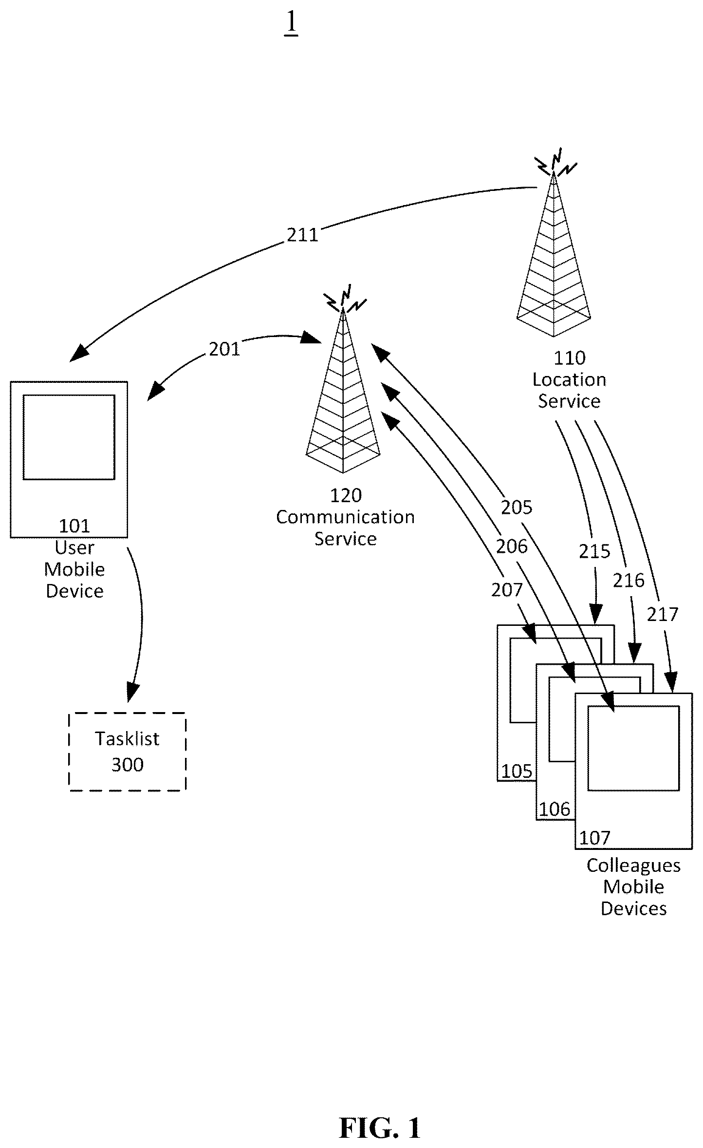 Patent US12614445 — Proximity-based reminder system for interpersonal communication — Figure 1