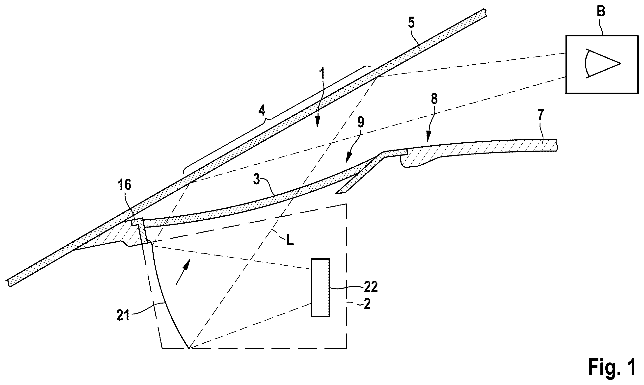 Patent US12614480 — Method and display system for operating a projection display system in a mobile device — Figure 1