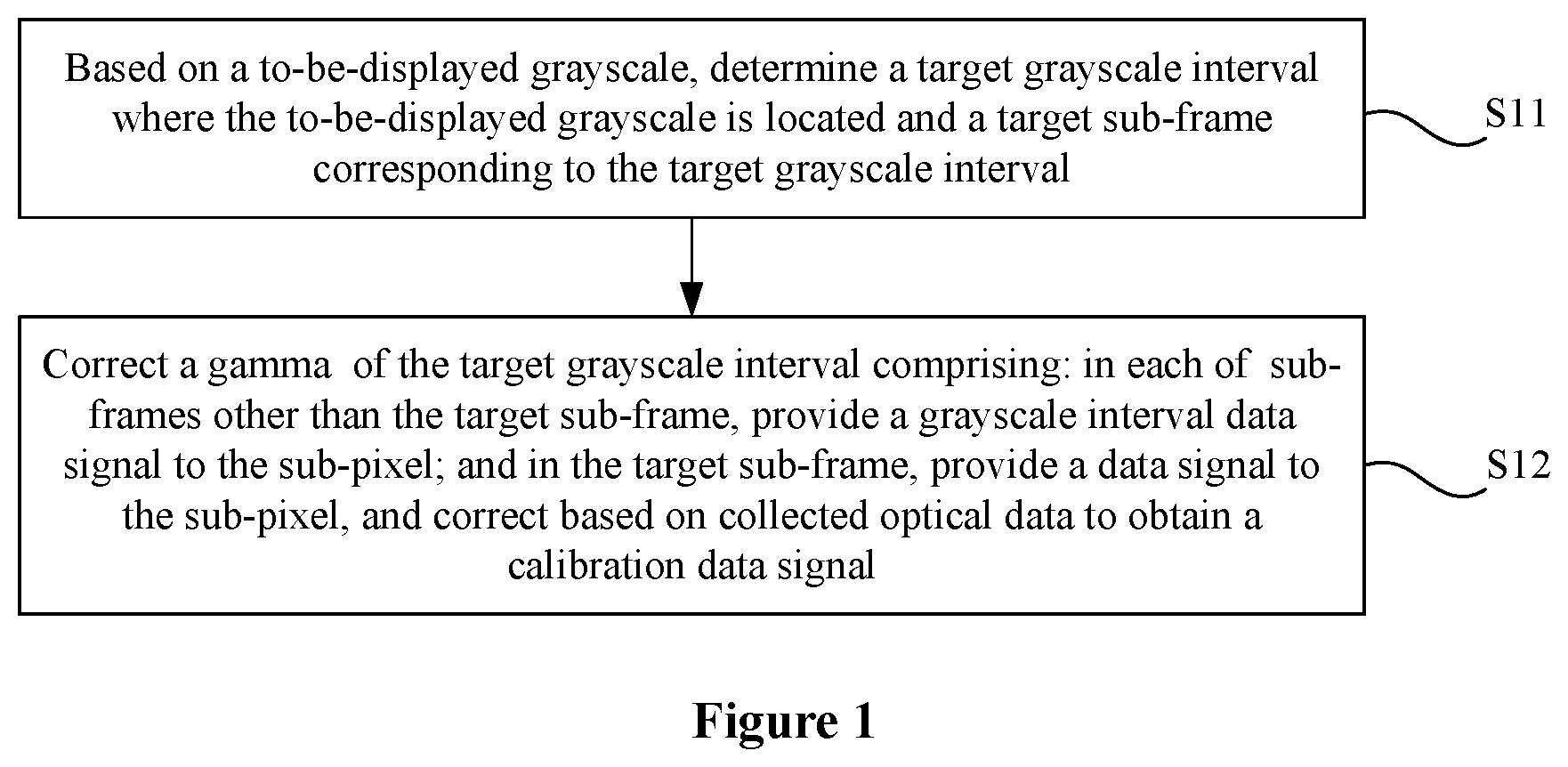 Patent US12614493 — Display device, display panel, method and device for gamma correction thereof — Figure 1