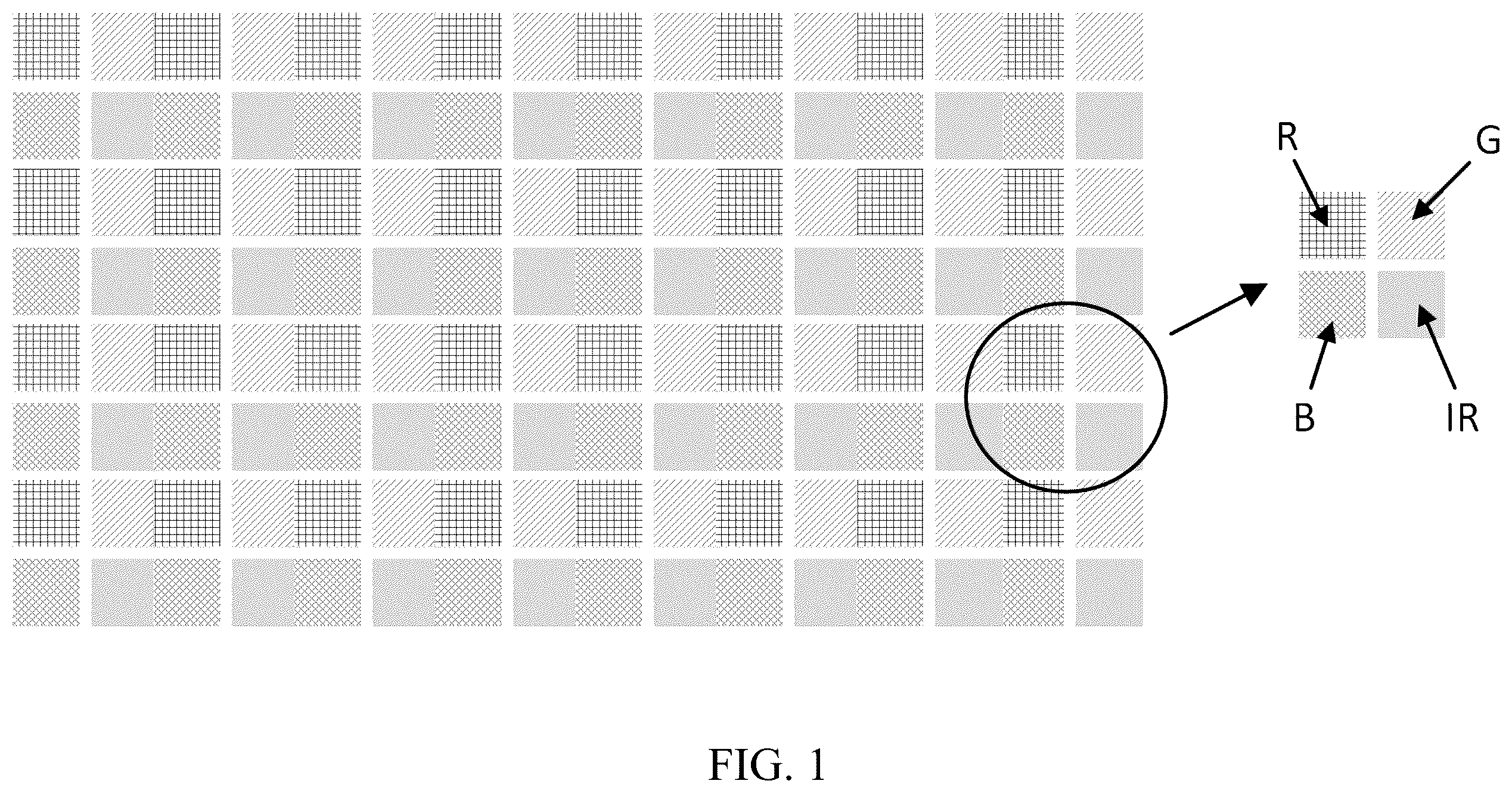 Patent US12614507 Figure 1 – LED display containing LEDs emitting invisible light