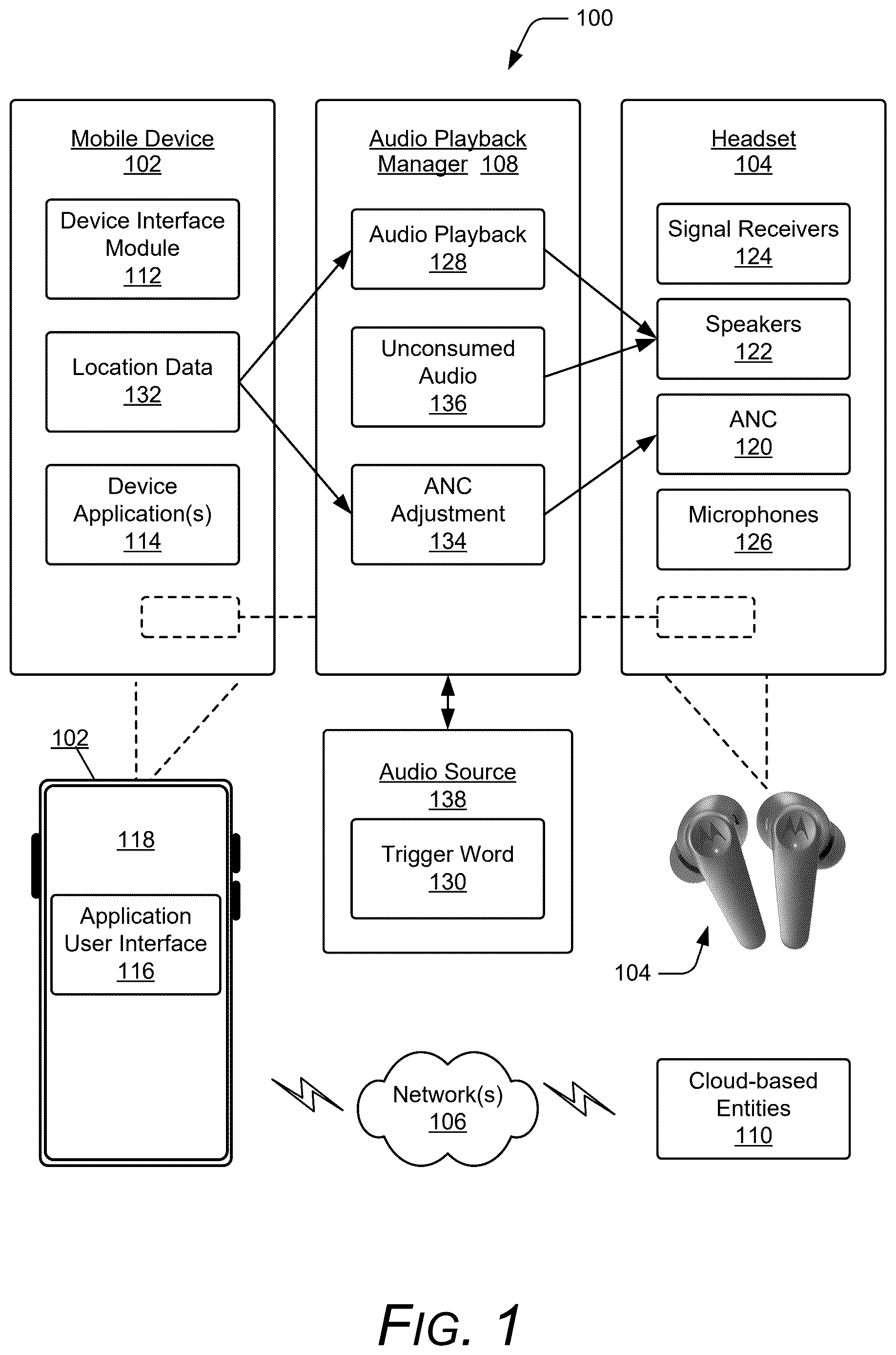 Patent US12614551 — Presenting relevant audio data — Figure 1