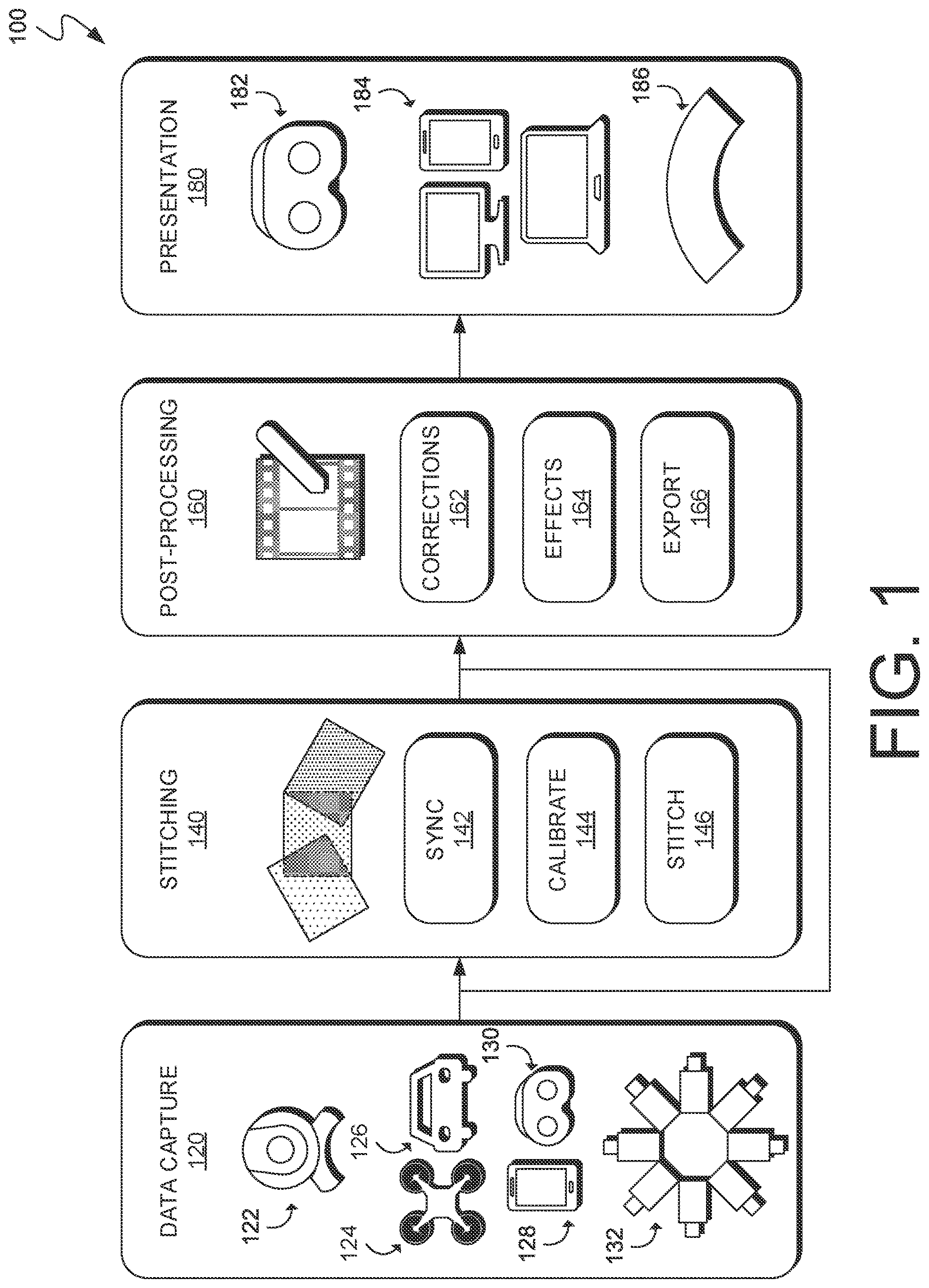 Patent US12614567 Figure 1 – Spherical video editing
