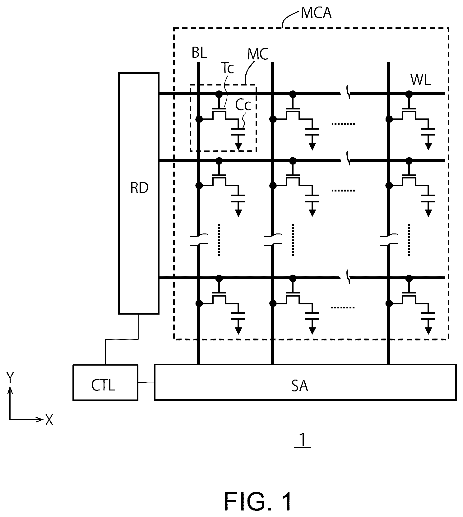 Patent US12614582 Figure 1 – Semiconductor storage device