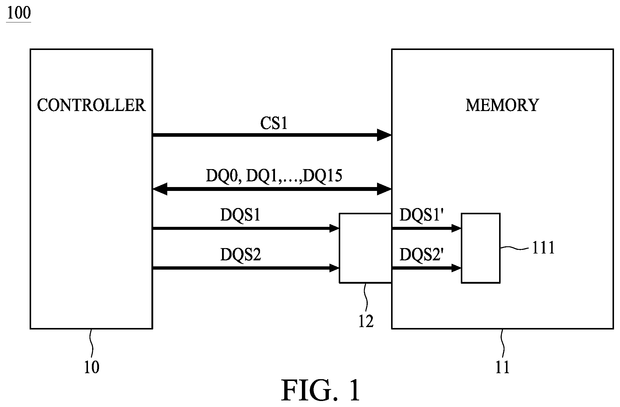 Patent US12614584 Figure 1 – Method for adjusting logic states of data strobe signals used by memory device