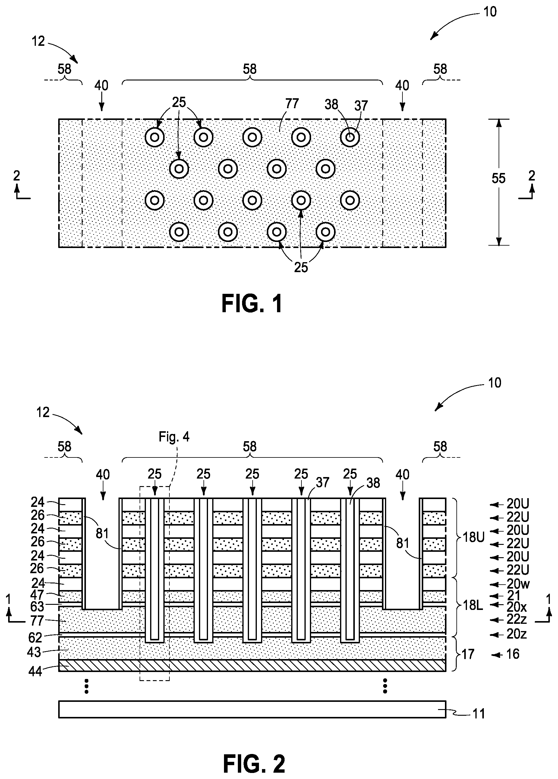Patent US12614590 — Memory arrays comprising strings of memory cells and methods used in forming a memory array comprising strings of memory cells — Figure 1